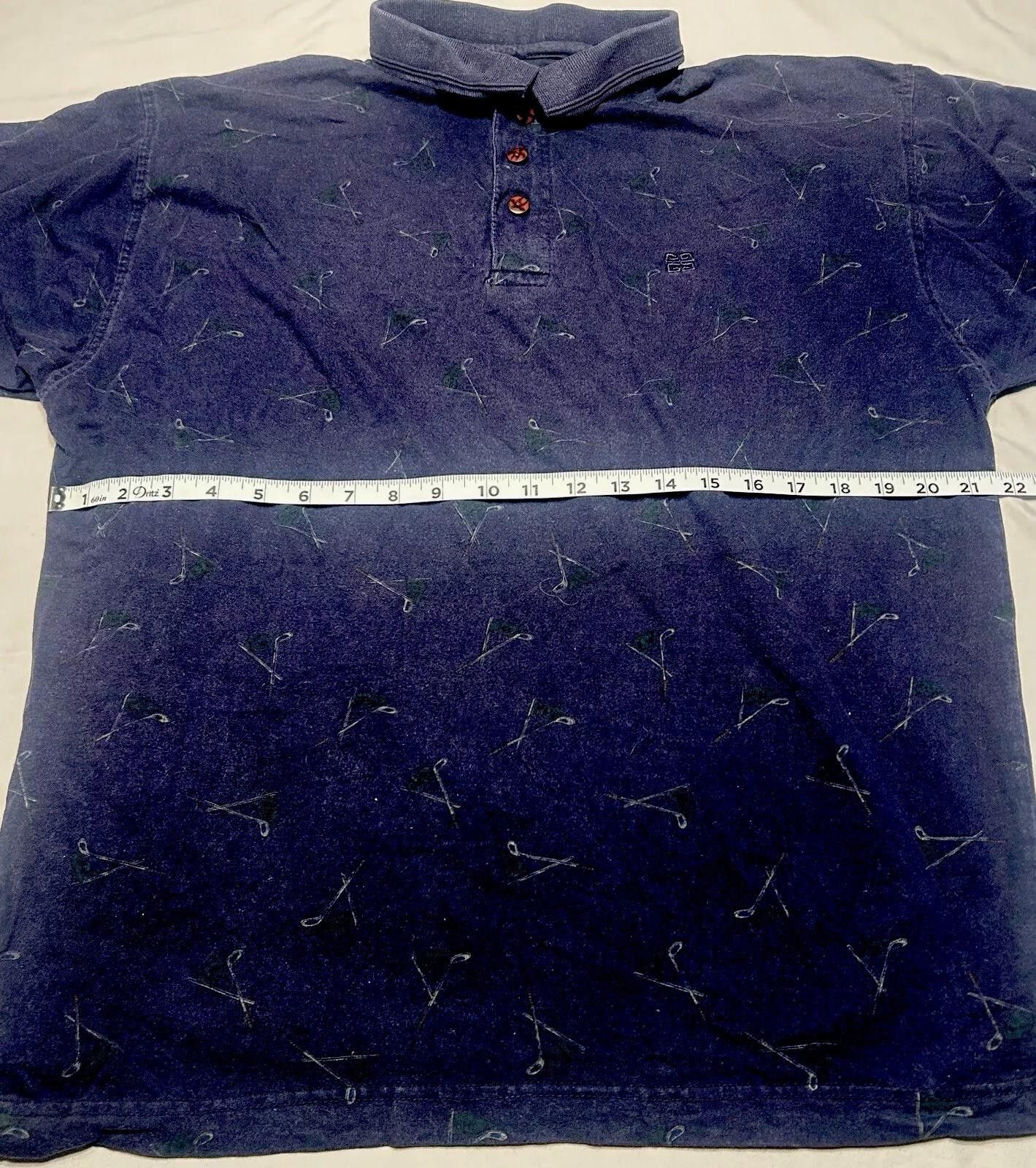 Givenchy Vintage Givenchy Activewear Blue Polo Shirt Mens Large AOP Size US L / EU 52-54 / 3 - 6 Thumbnail