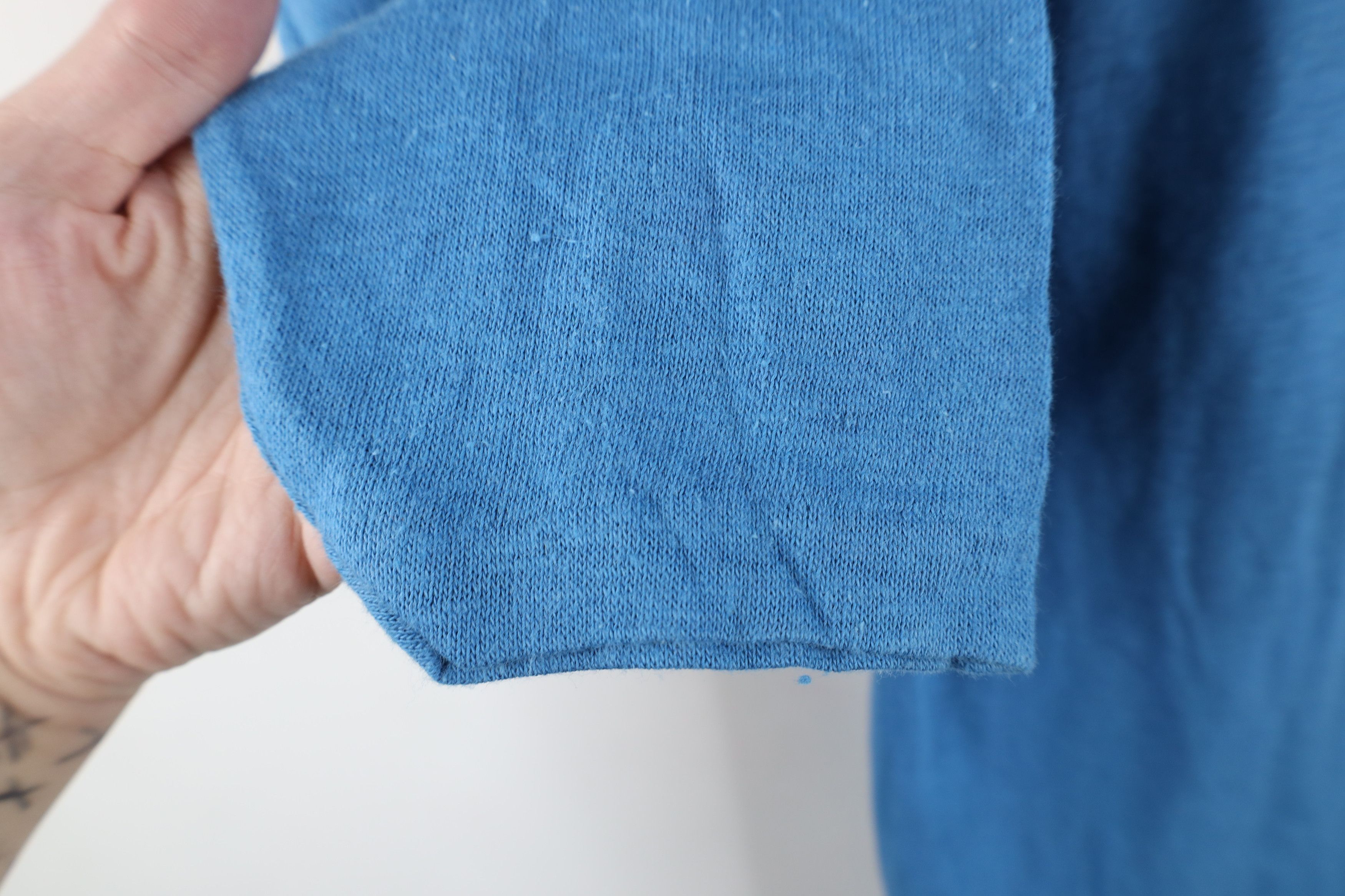 Vintage Deadstock Vintage 60s 70s Jersey T-Shirt Blue USA Cotton Size US S / EU 44-46 / 1 - 8 Thumbnail