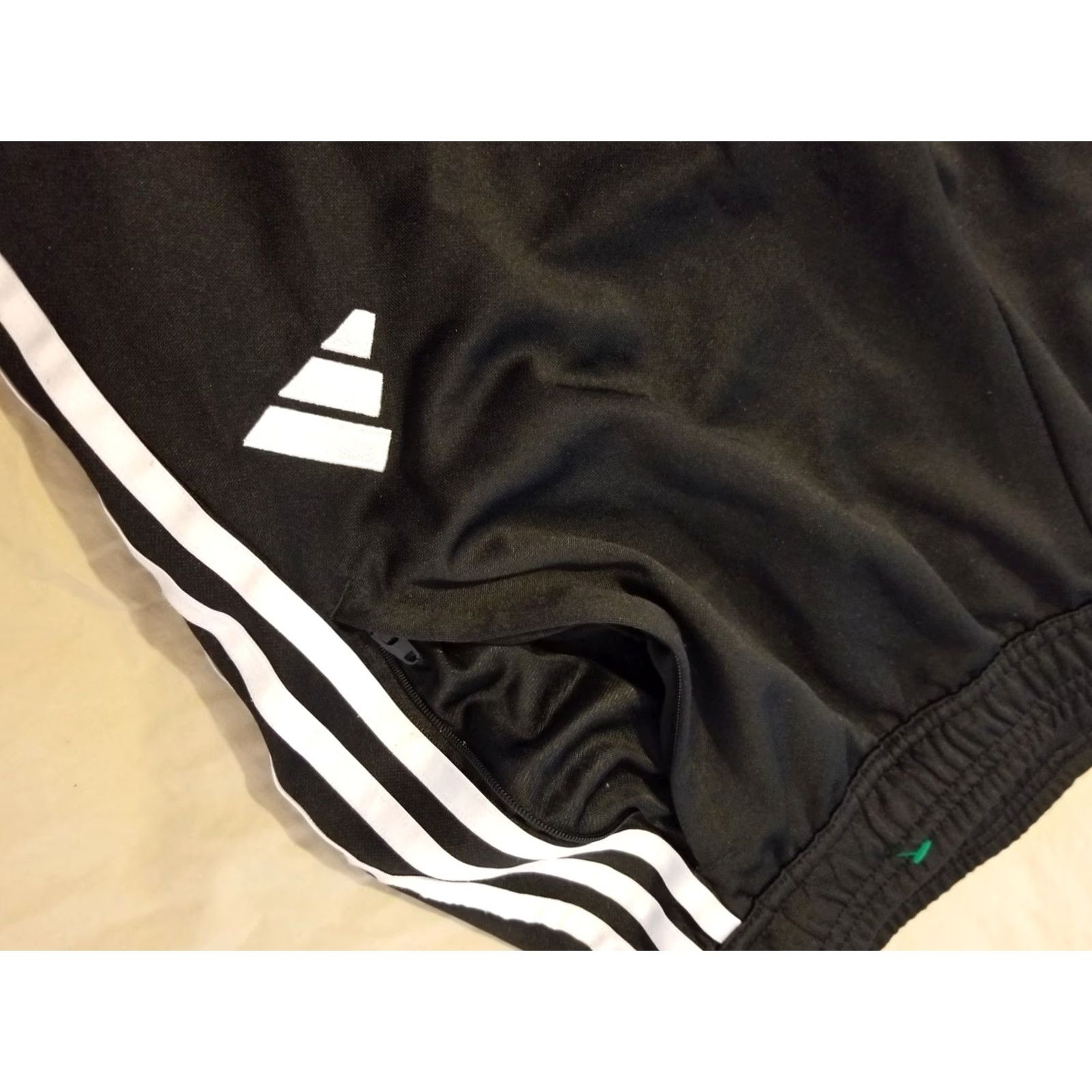Adidas adidas Pants L Large Black Athletic Jogger Mens Sports Activewear Pockets Tapered Style Size US 33 - 4 Thumbnail