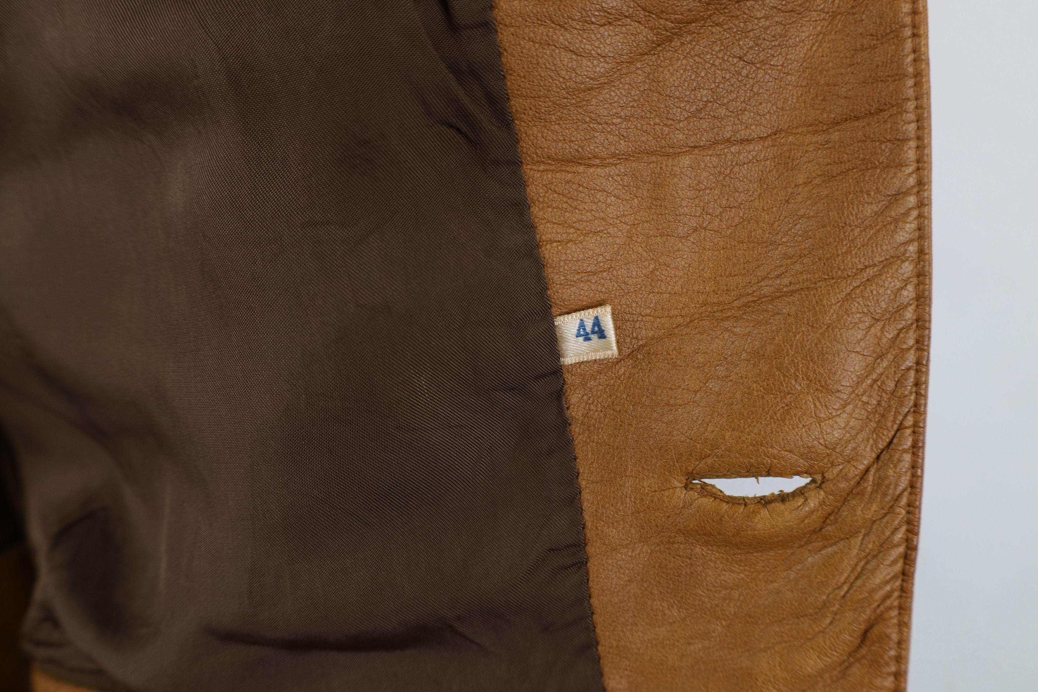 Vintage Vintage 60s 70s Streetwear Soft Leather Camp Collar Jacket Size US XXL / EU 58 / 5 - 12 Thumbnail