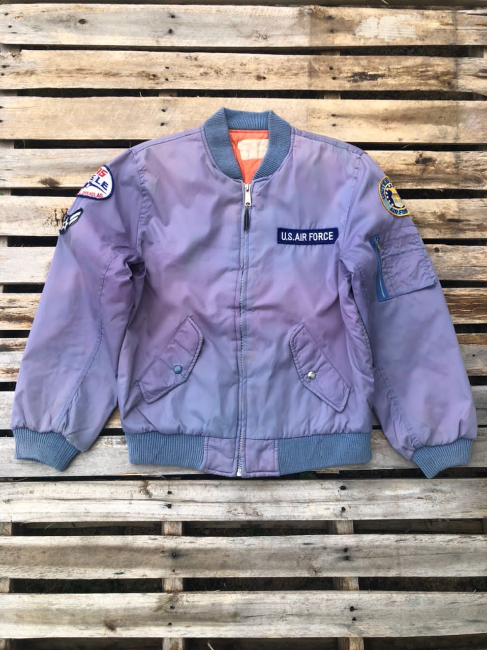 Vintage Vintage Military US Air Force Faded Bombers Jacket Size US M / EU 48-50 / 2 - 2 Thumbnail