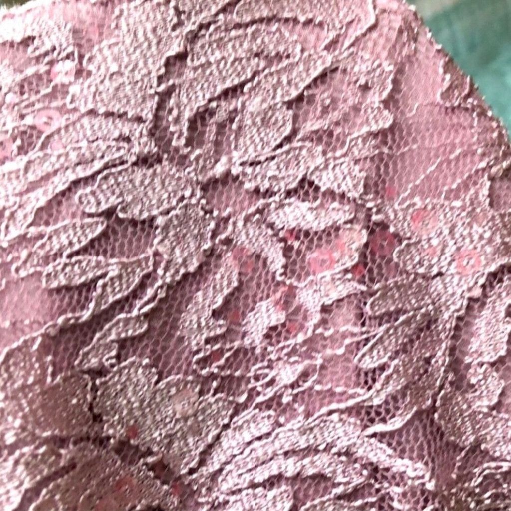 Vintage Tahari Arthur S. Levine Maxi Sequin Gown Floral Lace Pink 6 Size M / US 6-8 / IT 42-44 - 11 Thumbnail