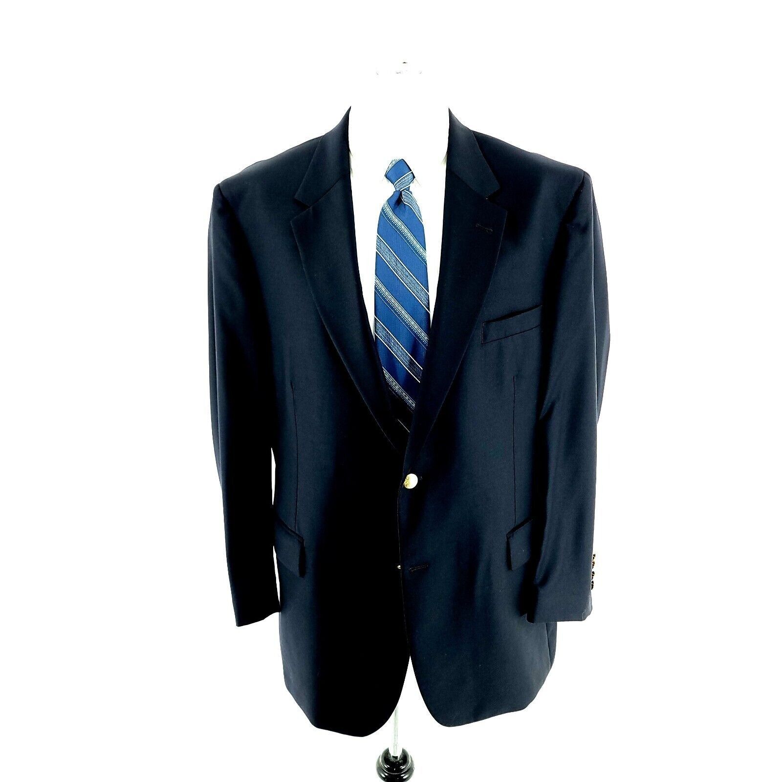 Jos. A. Bank Jos A Bank Signature Collection Wool 2 Gold Button Blazer 44 Size 44L - 4 Thumbnail