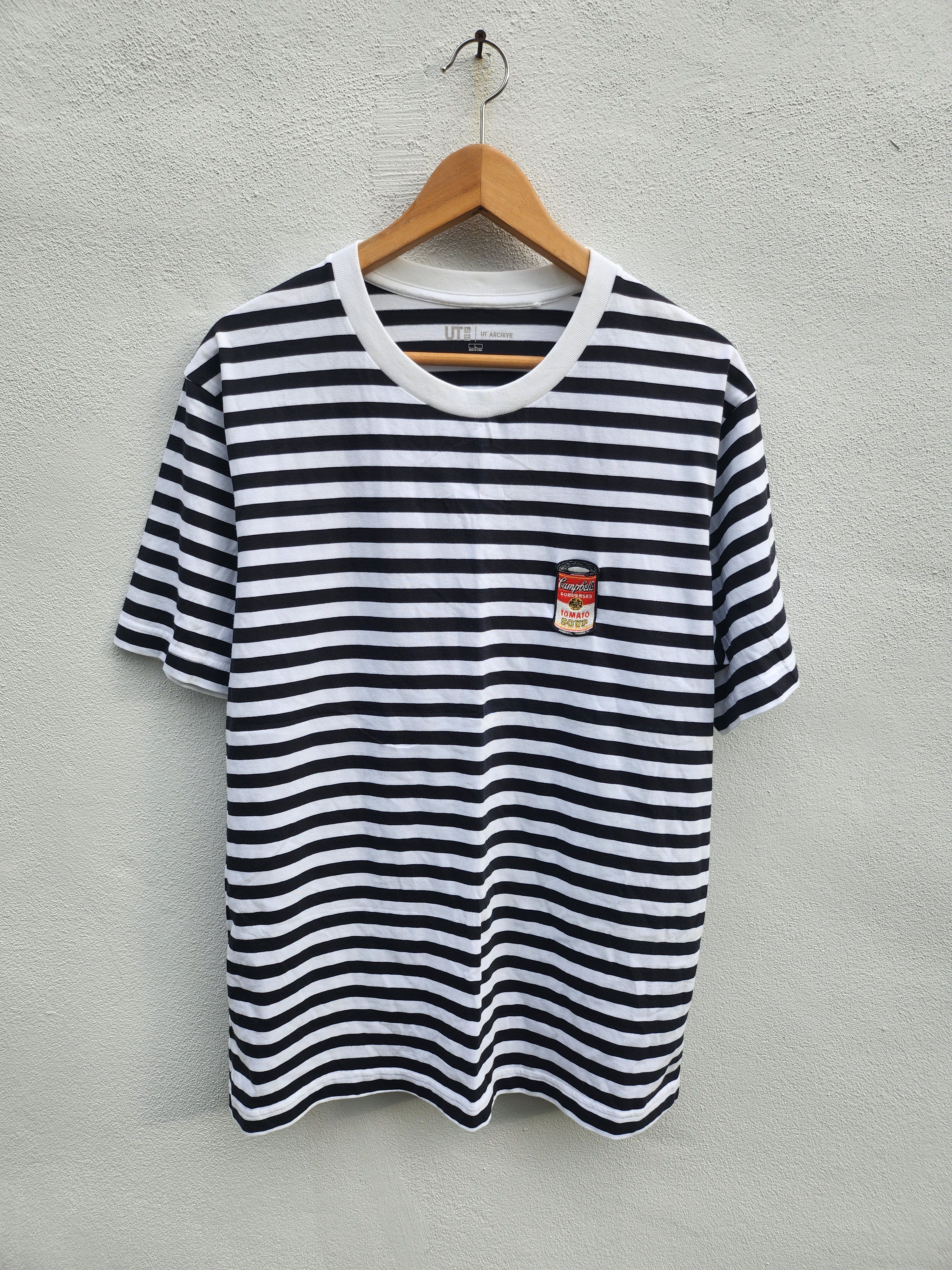 Japanese Brand 💥 Andy Warhol Campbell Stripes Collection Masterpiece Tee Size US L / EU 52-54 / 3 - 1 Thumbnail