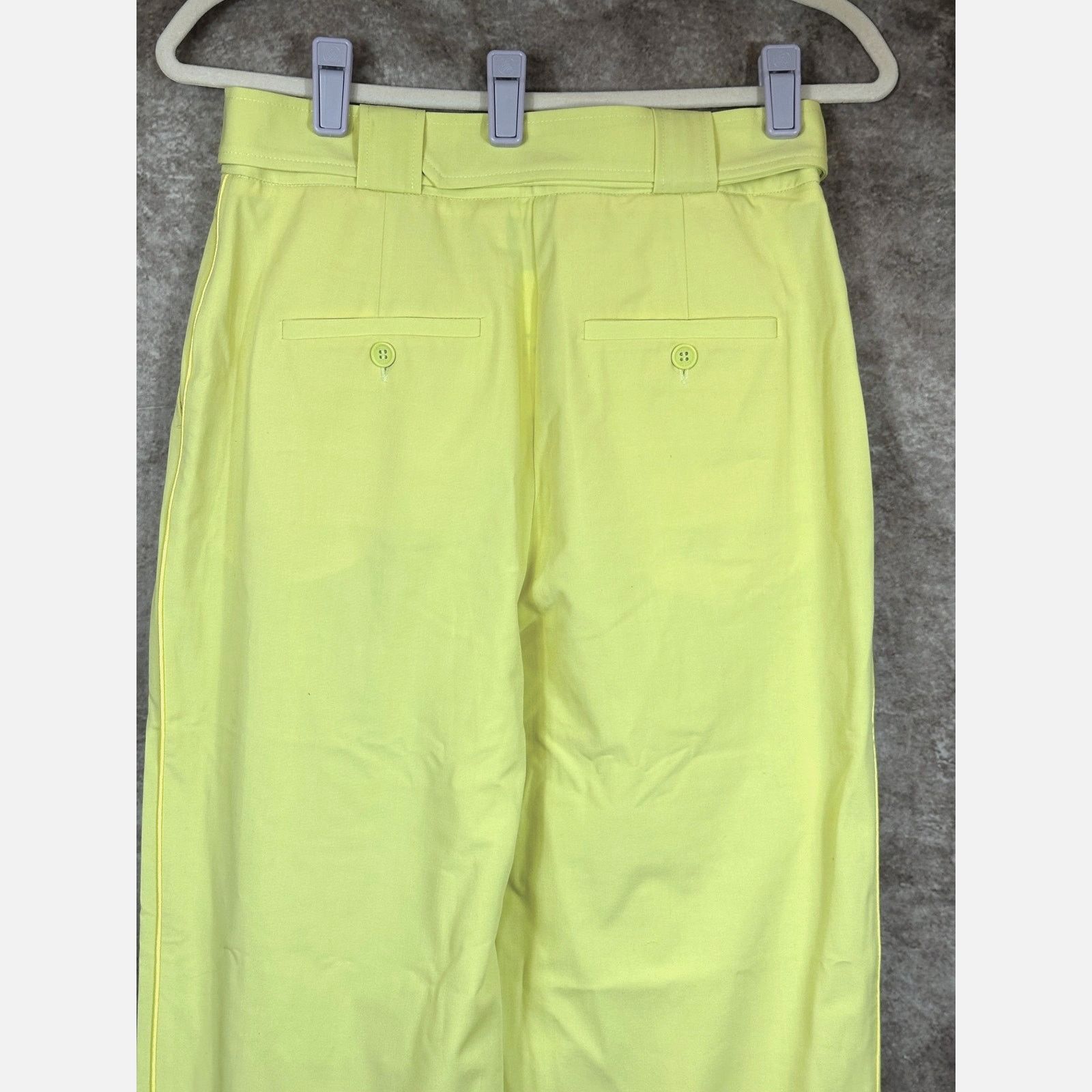 Tanya Taylor Tanya Taylor Tyler Cuffed Pleated Belted Pants Daffodil 4 Size 27" / US 4 / IT 40 - 11 Thumbnail