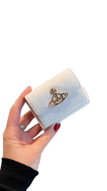 Vivienne Westwood o1f1d3z0426 Size: OS / Re Vegan Small Flap Wallet in White Size ONE SIZE - 1 Preview
