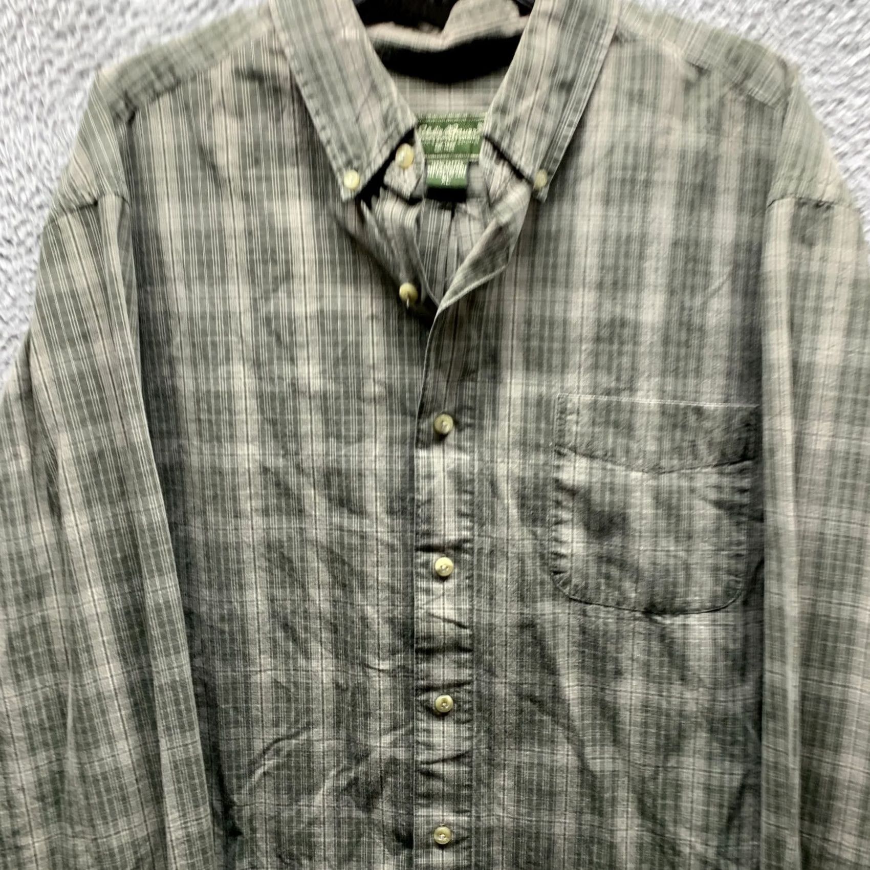 Eddie Bauer Eddie Bauer Shirt Mens XL Green Adult Gray Plaid Outdoor Fishing Size US XL / EU 56 / 4 - 3 Thumbnail