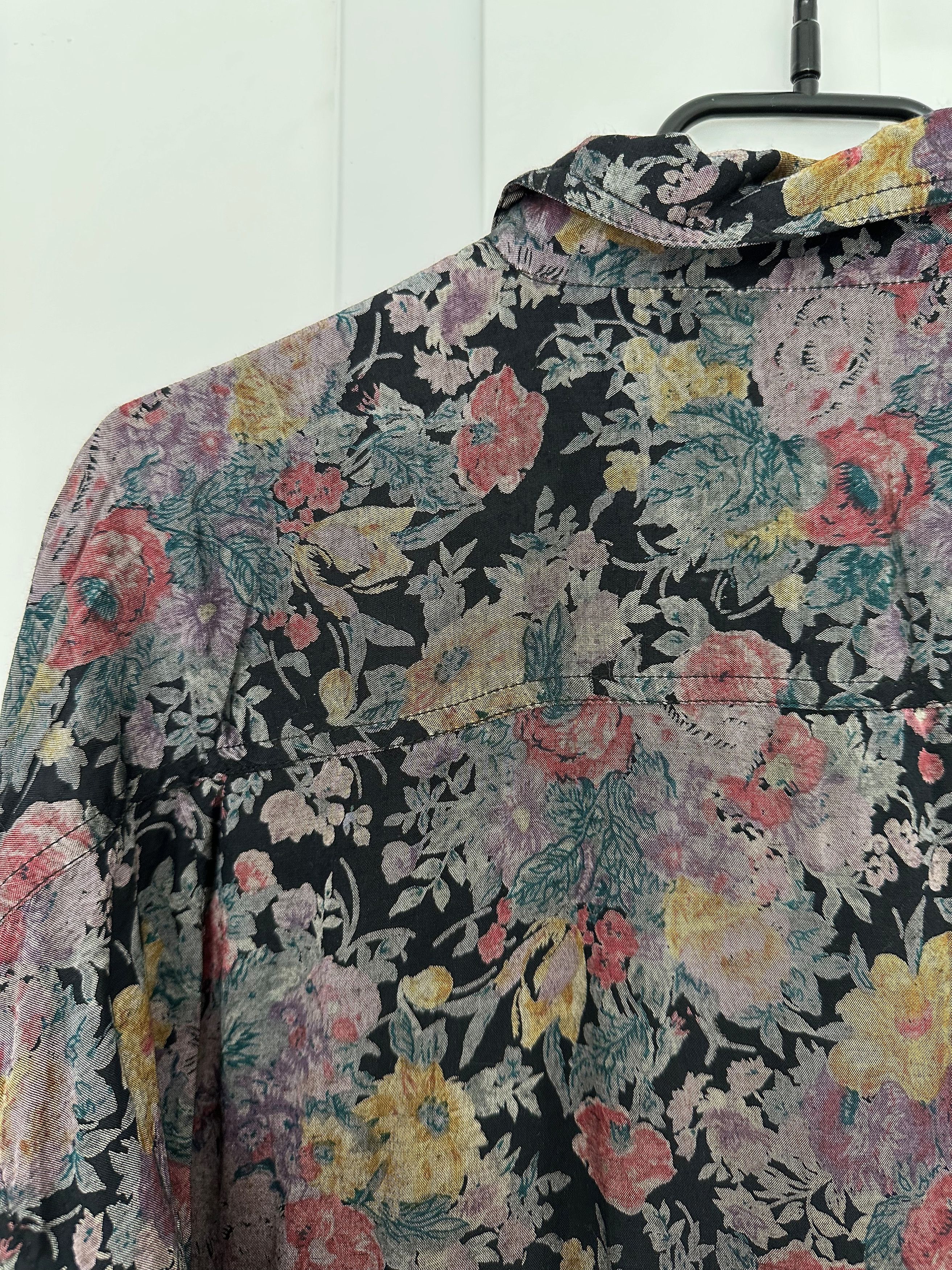 Vintage New Fast floral viscose hawaiian shirt long sleeve Size US L / EU 52-54 / 3 - 6 Thumbnail