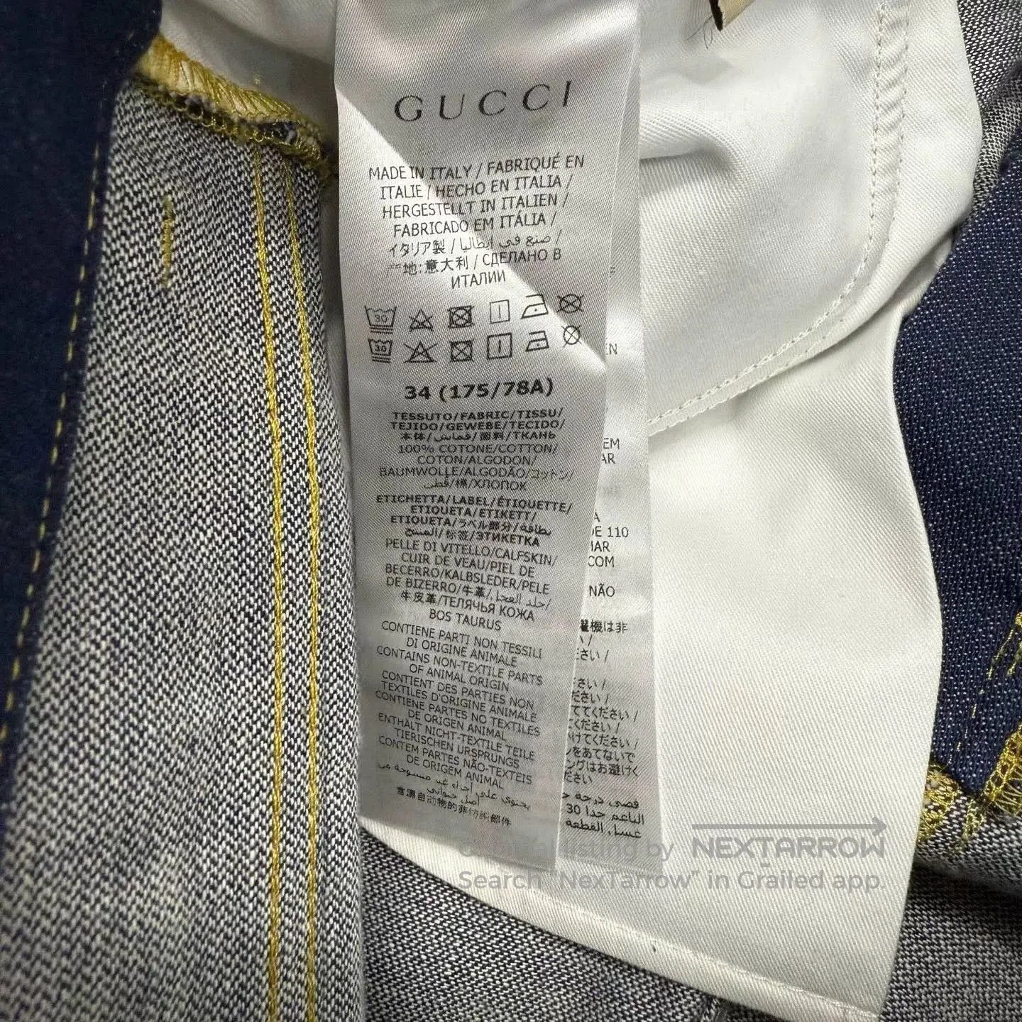 Gucci Gucci Large Logo Denim Shorts. Size US 34 / EU 50 - 4 Thumbnail