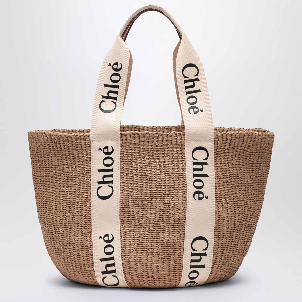 Chloe Chloe Woody Large Basket Bag With White Ribbon Size ONE SIZE - 1 Thumbnail