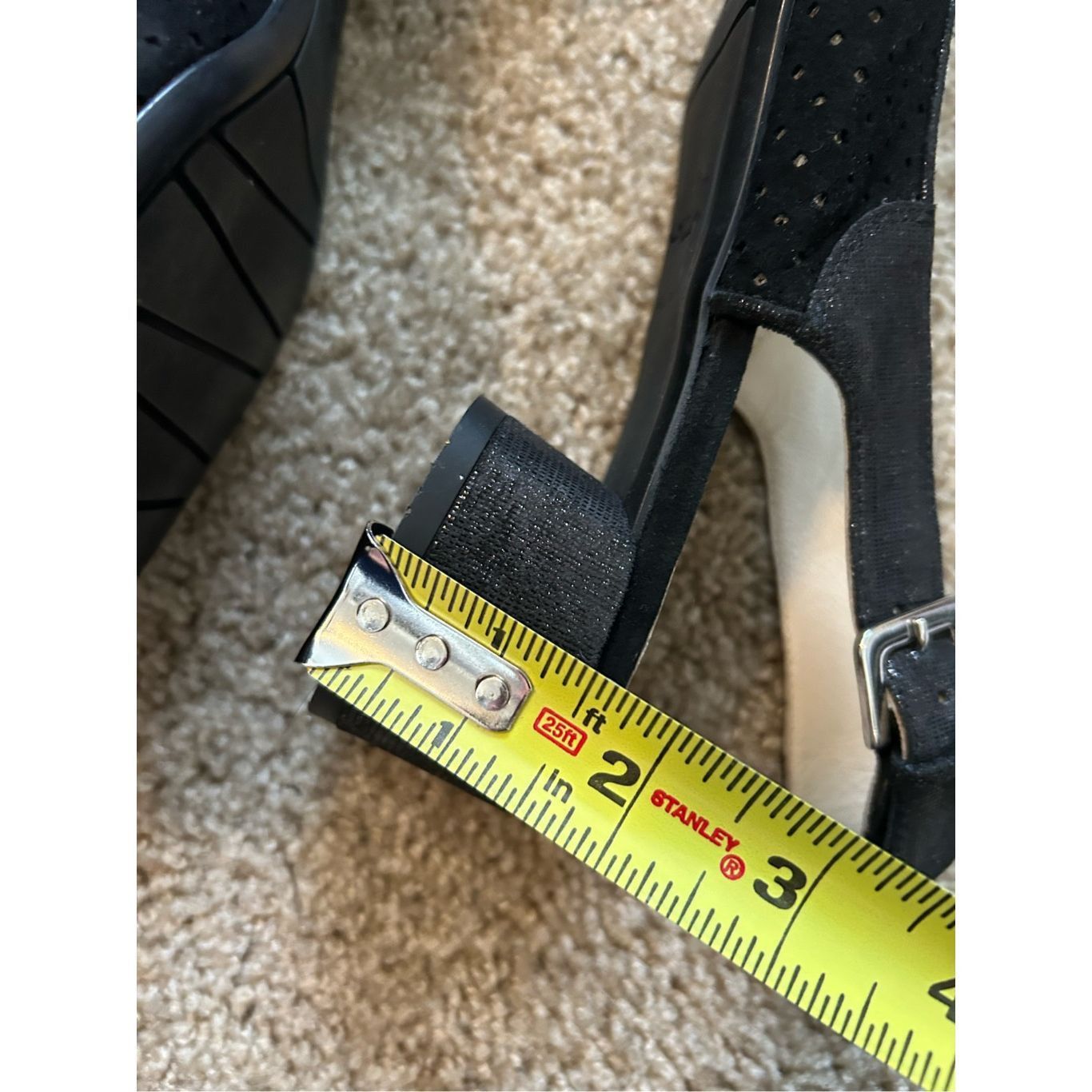 Norma Kamali Amalfi by Rangoni NWOT Black Perforated Slingback Block Heels, Size 9.5, MP $165 Size US 9.5 / IT 39.5 - 14 Thumbnail