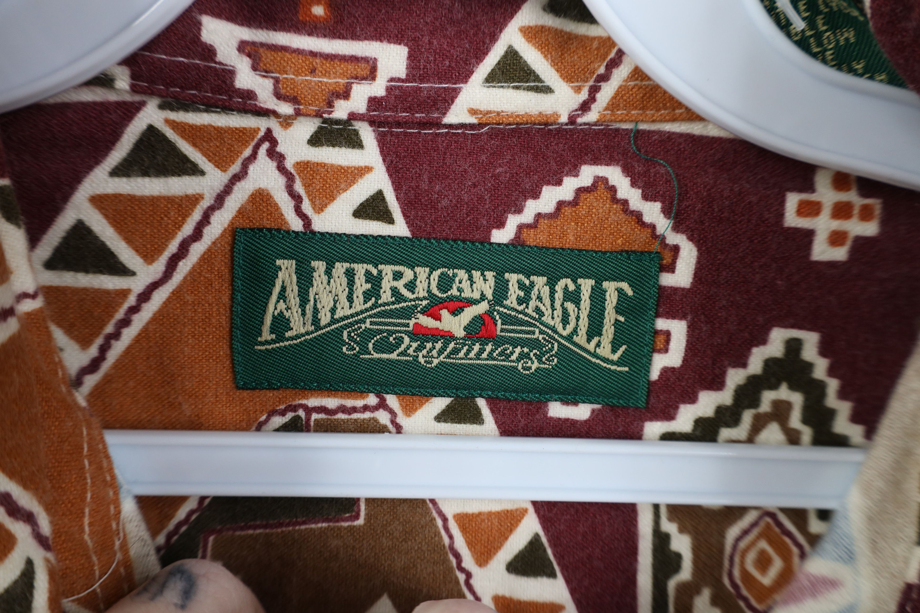 American Eagle Outfitters Deadstock Vintage 90s American Eagle Chamois Button Shirt Size US L / EU 52-54 / 3 - 7 Thumbnail