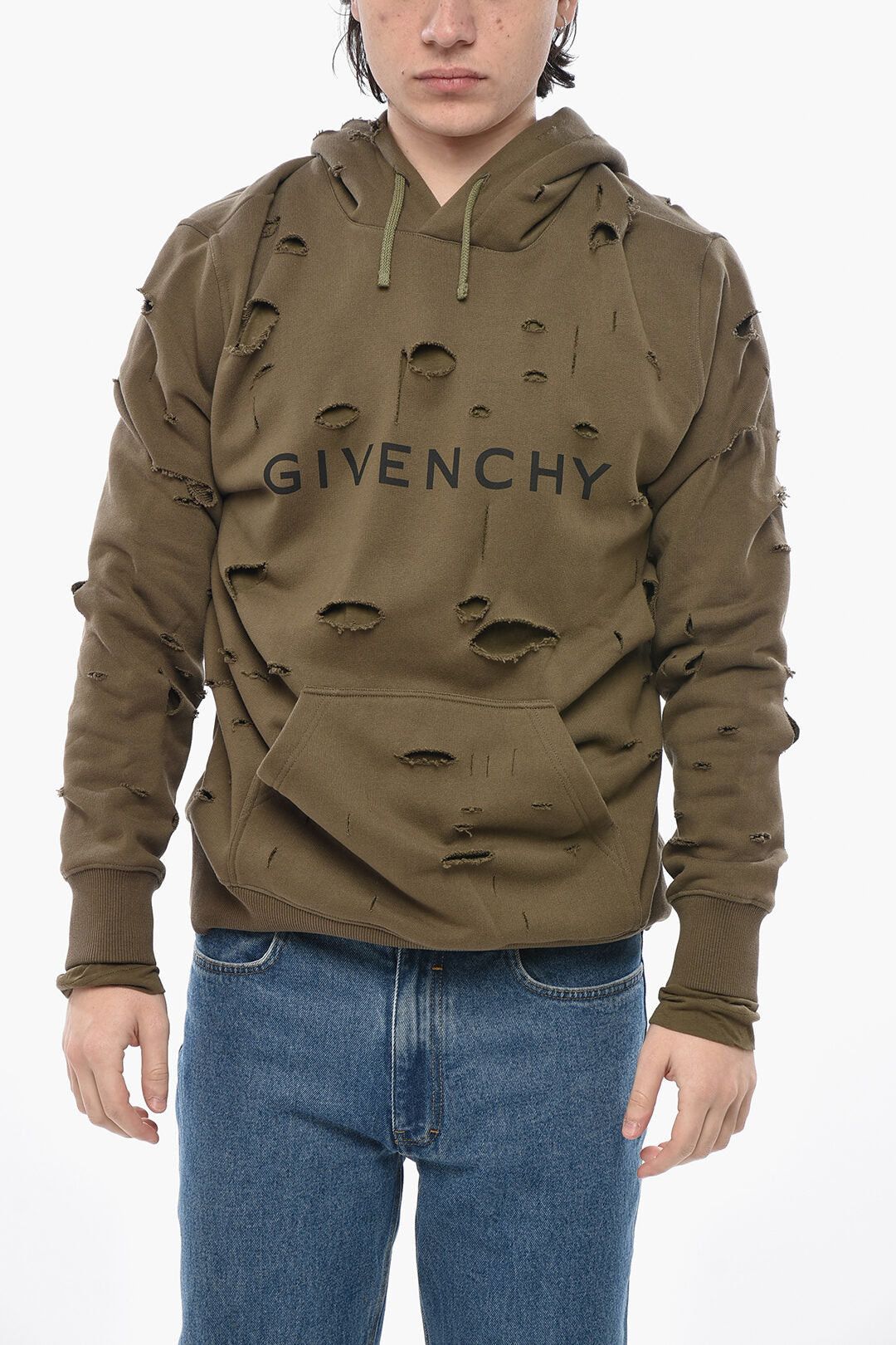 Givenchy Double-Fabric Hoodie with Cut-Out Design Size US XS / EU 42 / 0 - 1 Thumbnail