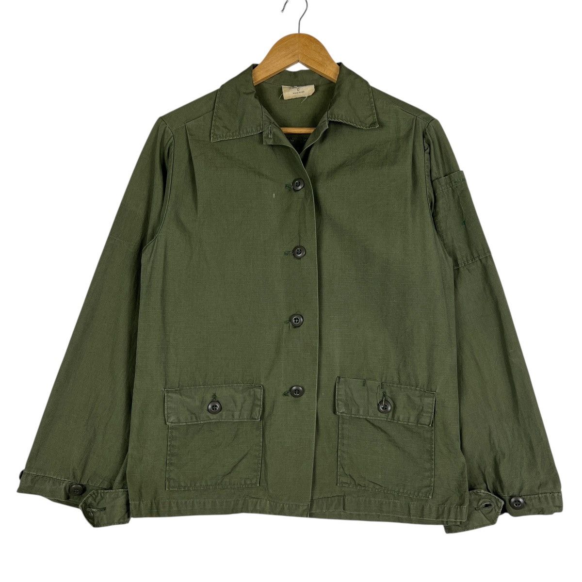 Vintage Vintage Military Shirt Utility Cotton Poplin Og 107 Size XL / US 12-14 / IT 48-50 - 2 Thumbnail