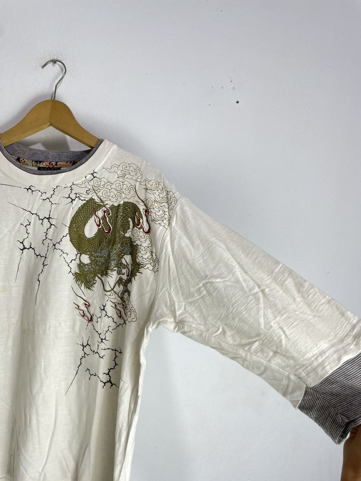 Karakuri Tamashii Bullet noise Sukajan Design Dragon Double layer Longsleeve Size US L / EU 52-54 / 3 - 3 Thumbnail
