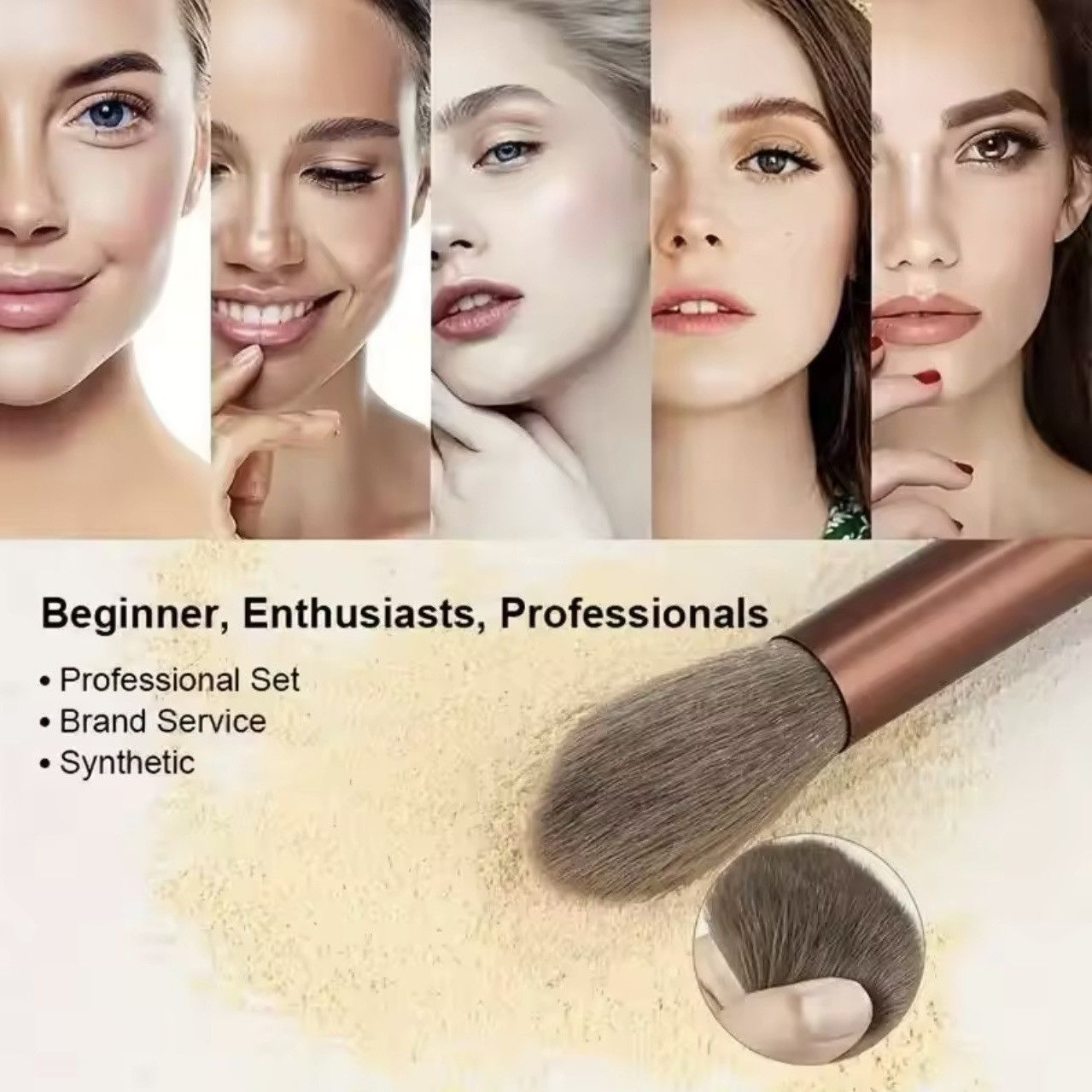 Designer BeeChip Makeup Brushes Set 13Pc Foundation Concealer Size ONE SIZE - 4 Thumbnail