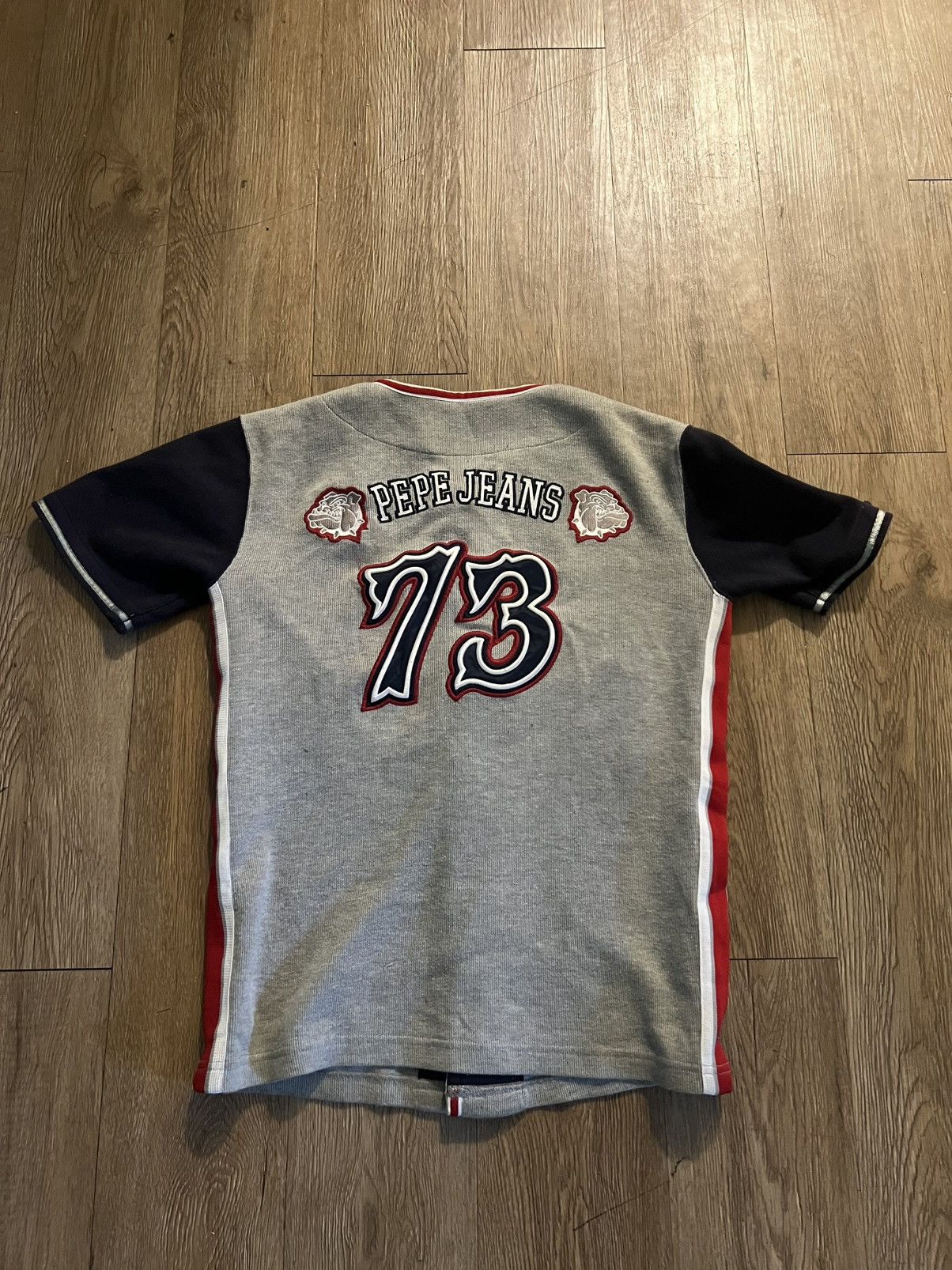 Pepe Jeans Vintage 90’s Pepe Jeans Jnco Style Bulldog Baseball Shirt Size US M / EU 48-50 / 2 - 5 Thumbnail