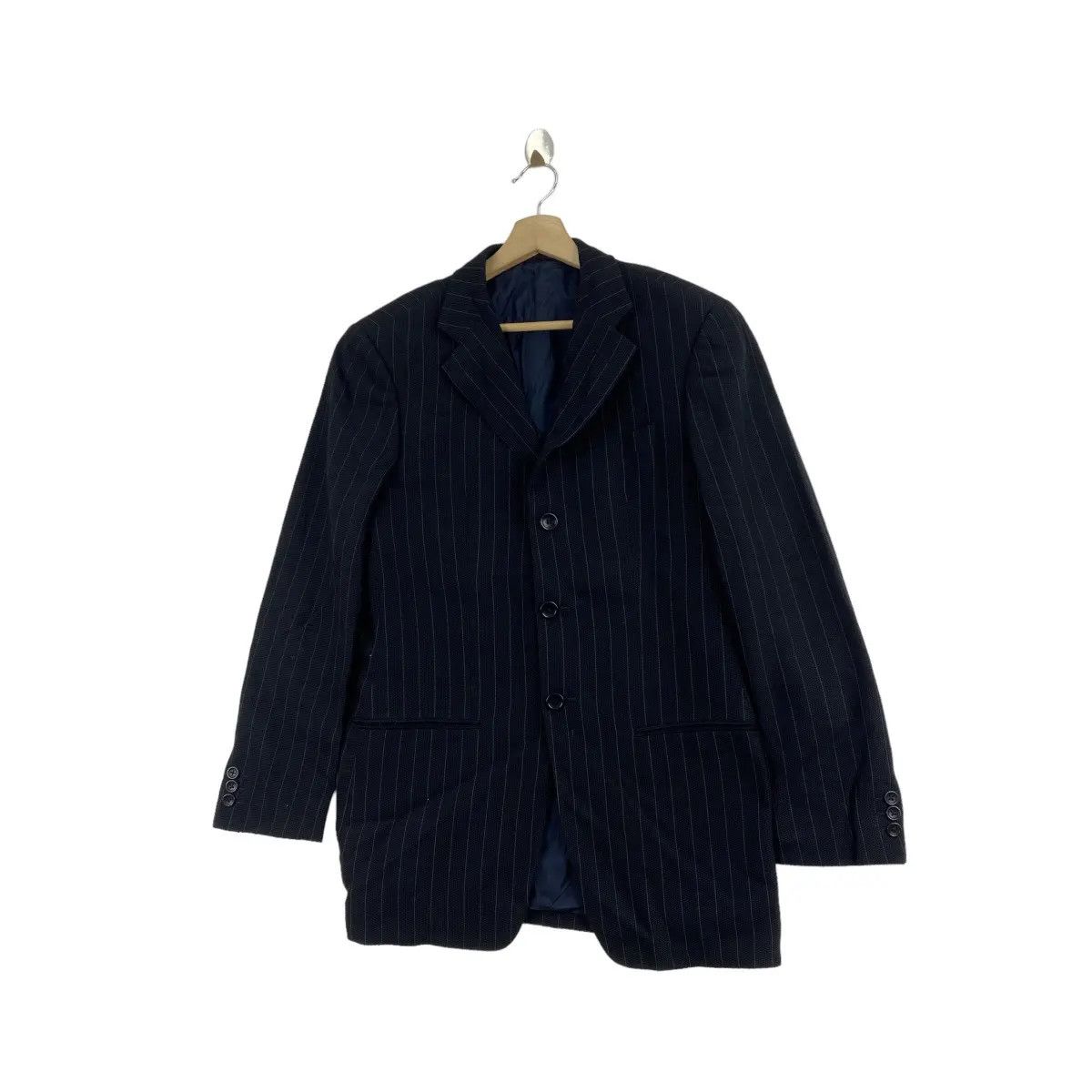 Giorgio Armani Vtg GIORGIO ARMANI COLLEZIONI Striped Blazer 2 Button Sport Size 38R - 4 Thumbnail