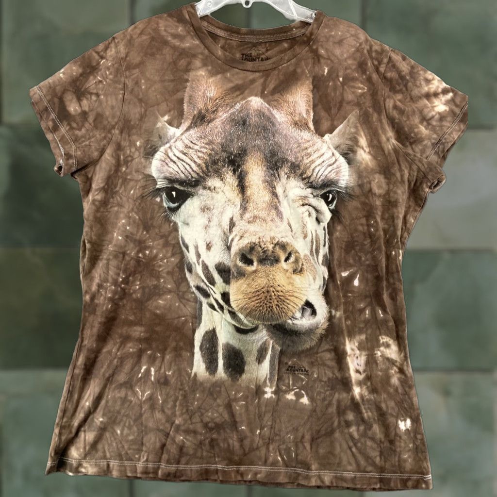 The Mountain The Mountain Womens T-Shirt Casual Short Sleeve Cotton Brown Safari 90s Style Small Size S / US 4 / IT 40 - 1 Thumbnail