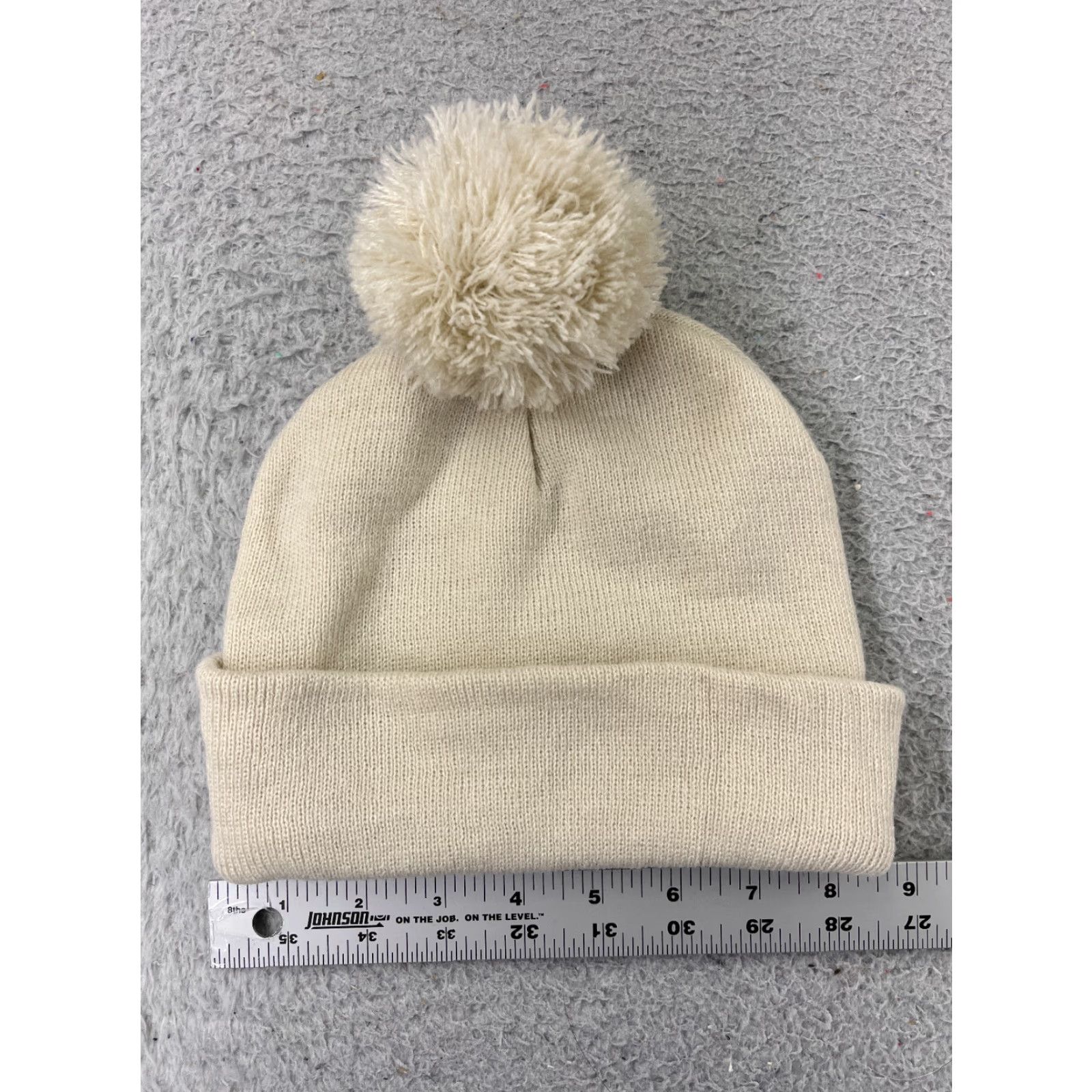 ALEXIS Alexis Bendel Beanie Toque Womens One Size Ivory Knit 100% Acrylic Ski Pom - Adult Beanie, Ivory, Knit, Autumn Winter, Hats, Womens Size ONE SIZE - 3 Thumbnail