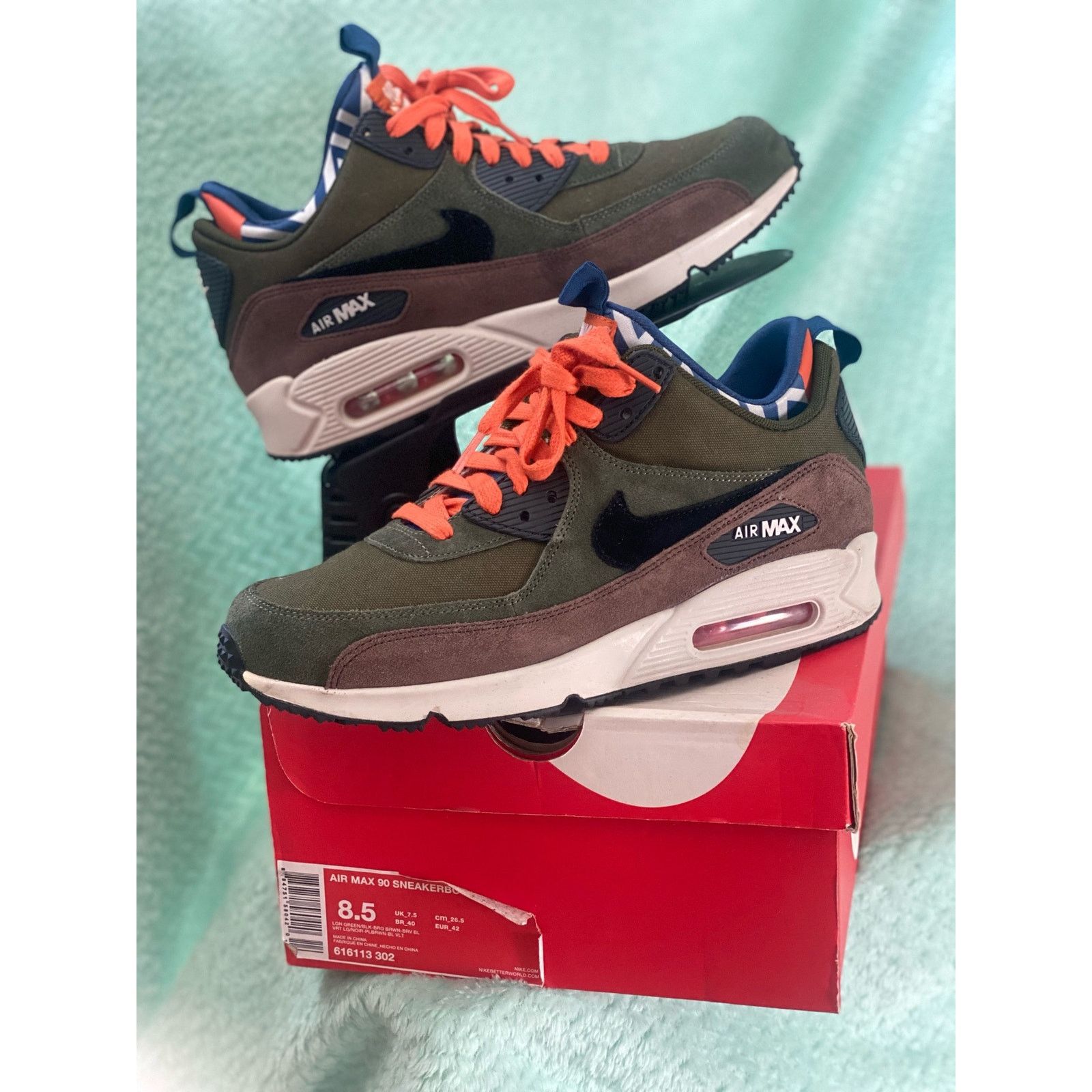 Nike Air Max 90 Sneakerboot PRM 'Lagoon Green' m8.5 w10 Size US 8.5 / EU 41-42 - 1 Thumbnail