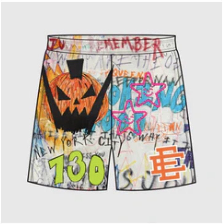Eric Emanuel x Asspizza Halloween shorts