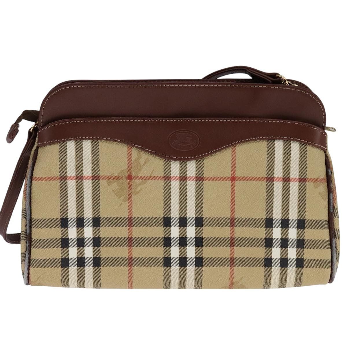 Burberry Burberry Nova Check Shoulder Bag Pvc Beige Brown Gold Size ONE SIZE - 13 Thumbnail