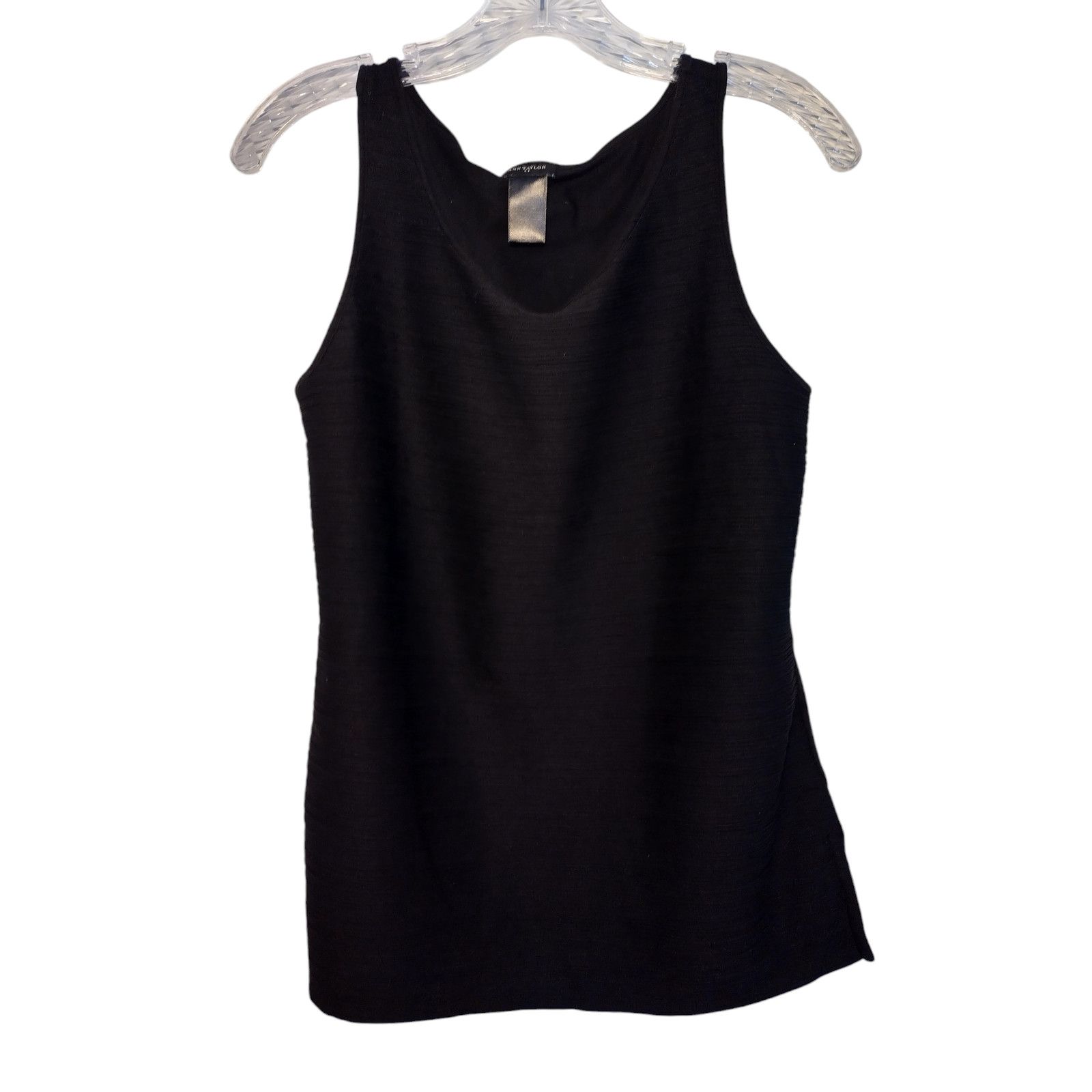Ann Taylor Ann Taylor Womens Pullover Scoop neck Tank Black Sz Small Size S / US 4 / IT 40 - 6 Thumbnail
