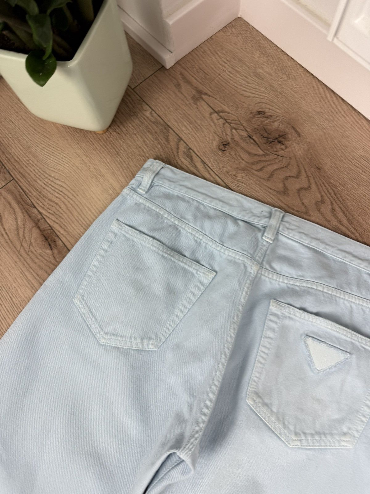 Prada Prada Logo Cotton Blue Pants Size US 34 / EU 50 - 7 Thumbnail