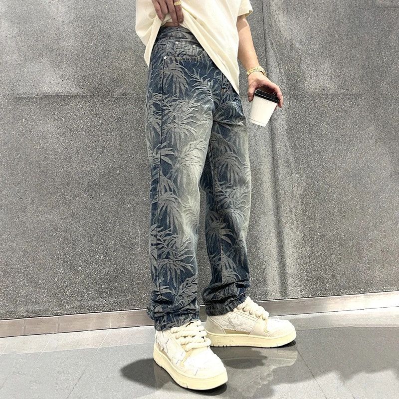 Denime × Vintage Graphic Jeans Straight Leg Baggy Denim Outwear Loosen Fit Size US 36 / EU 52 - 3 Thumbnail