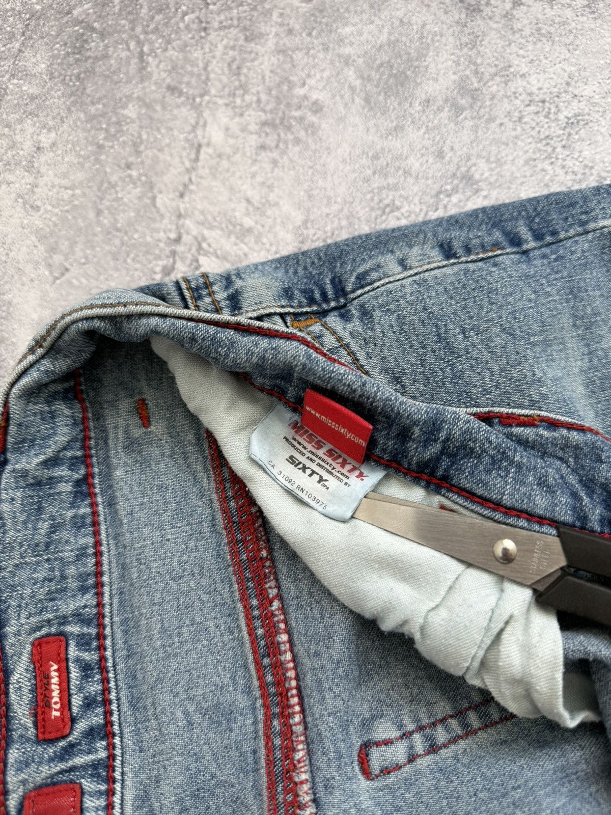 Miss Sixty Miss Sixty Flared Jeans Low Rise Avant Garde Denim Pants Y2K Size 31" - 24 Thumbnail