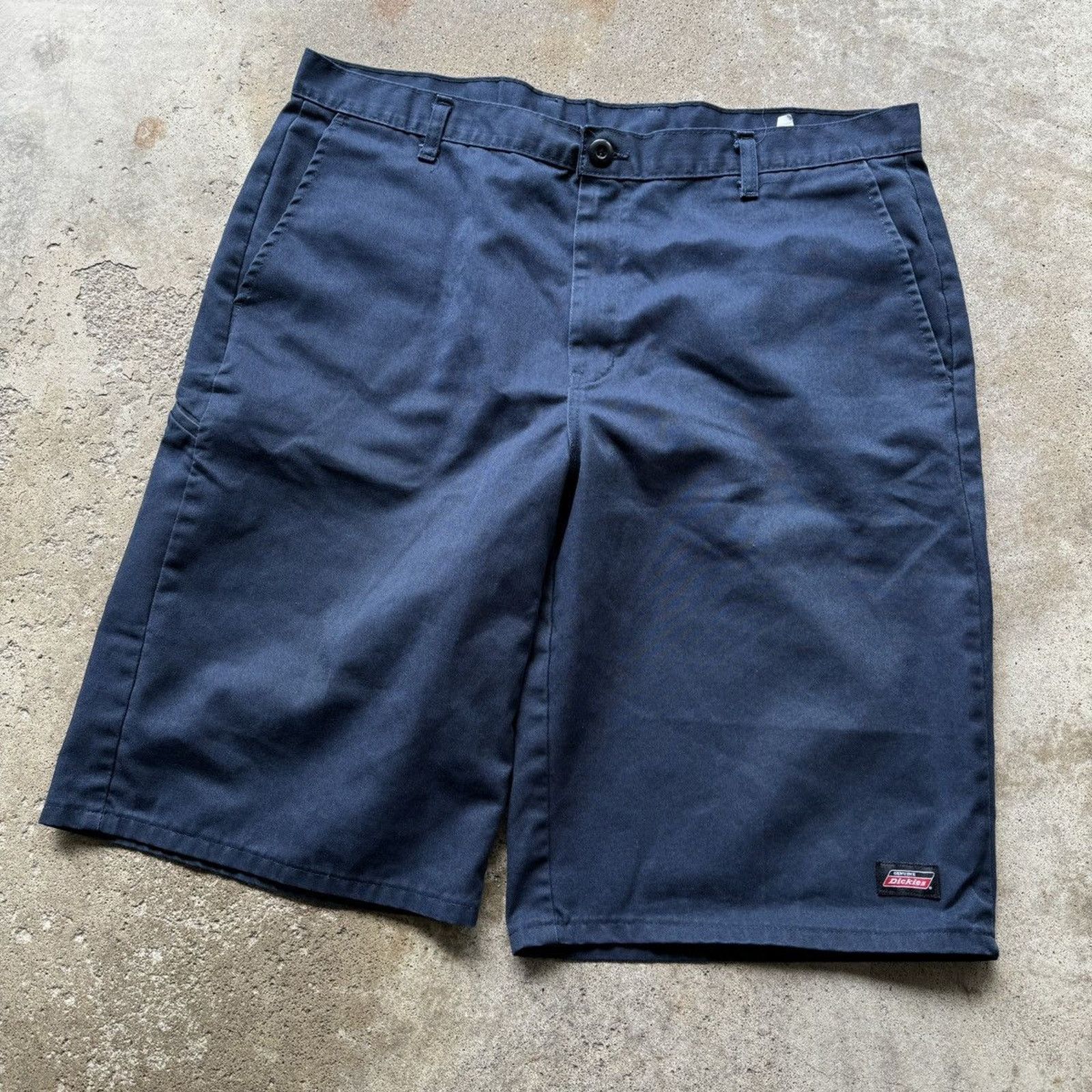 Dickies Dickies Thrashed Faded Navy Blue Work Shorts ERD Grunge Size US 39 - 4 Thumbnail