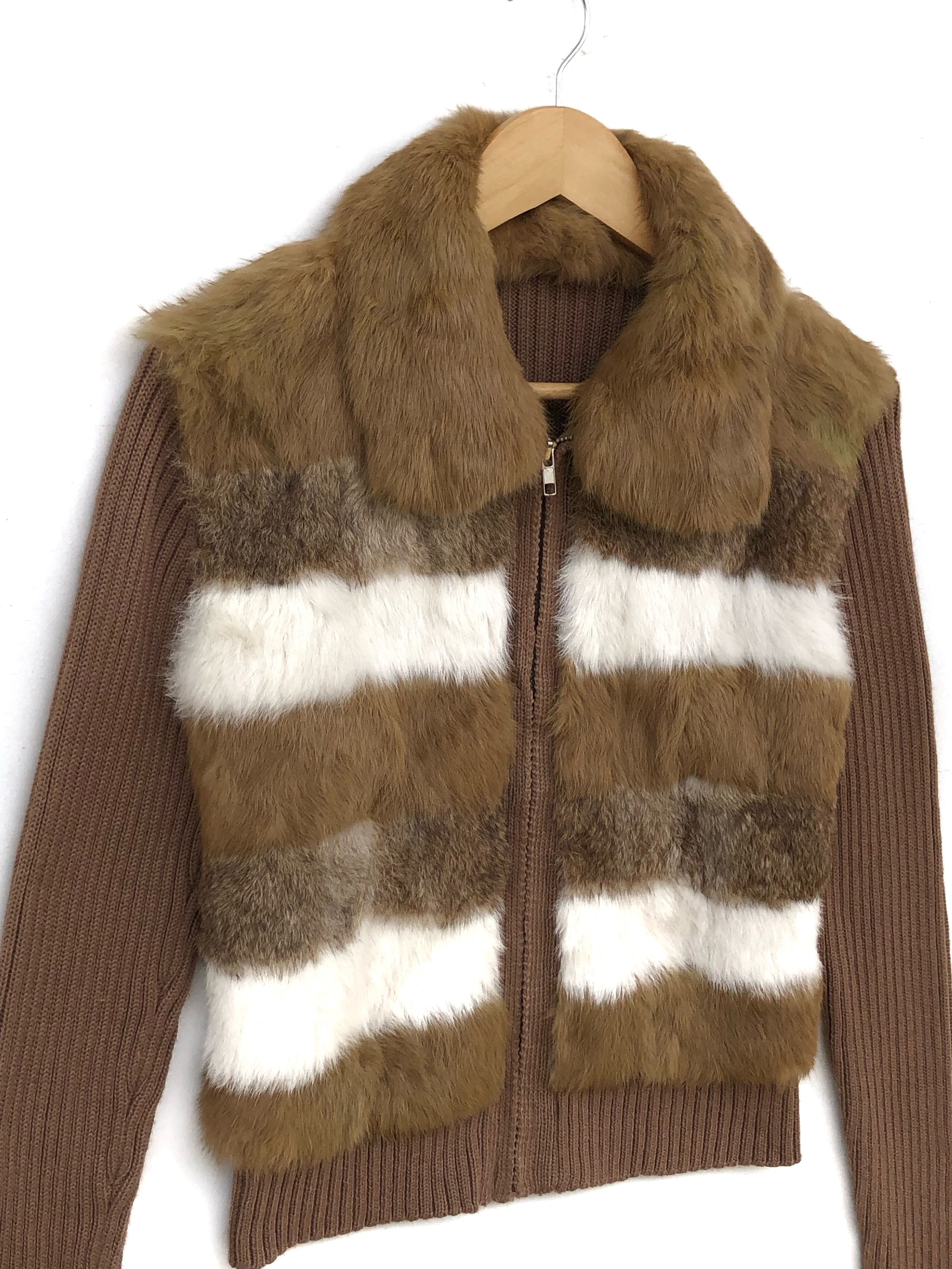 Japanese Brand AW2024 ALDRIDGE JAPAN RABBIT FUR BELLY KNIT JACKET Size S / US 4 / IT 40 - 5 Thumbnail