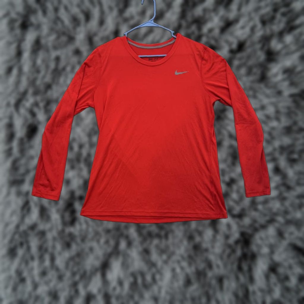 Nike Nike Dri-FIT Shirt Mens XL Red Long Sleeve Athletic Polyester Training Top Size US XL / EU 56 / 4 - 1 Thumbnail