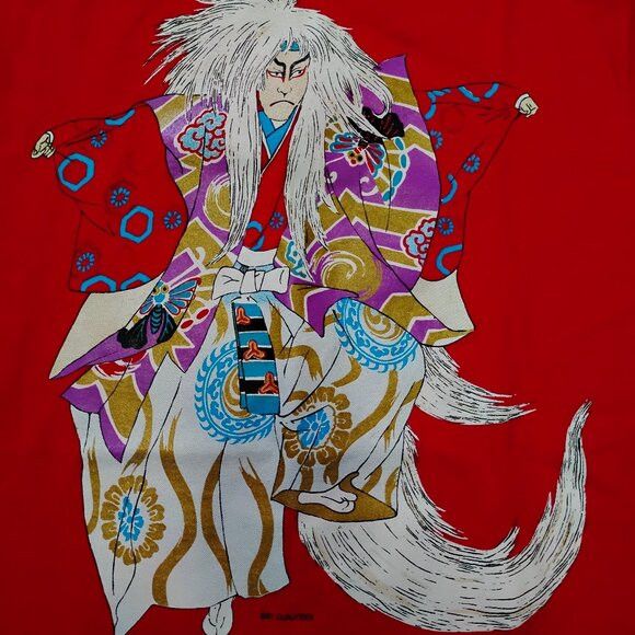 Hanes Deadstock Vintage 90s Kabuki Oni Samurai Ninja T-Shirt Size US M / EU 48-50 / 2 - 1 Thumbnail
