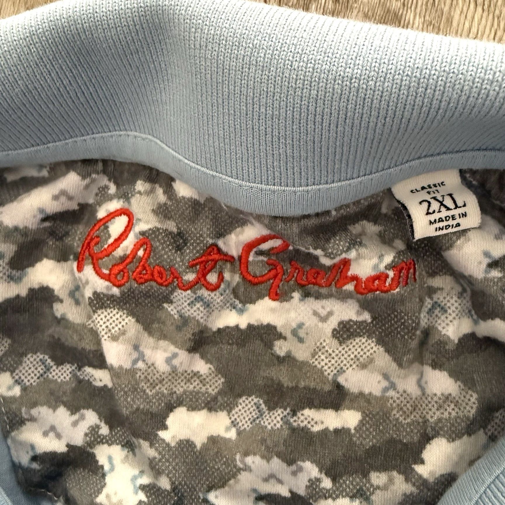 Robert Graham Robert Graham Polo Shirt Mens XXL Blue Supima Cotton Size US XXL / EU 58 / 5 - 2 Thumbnail