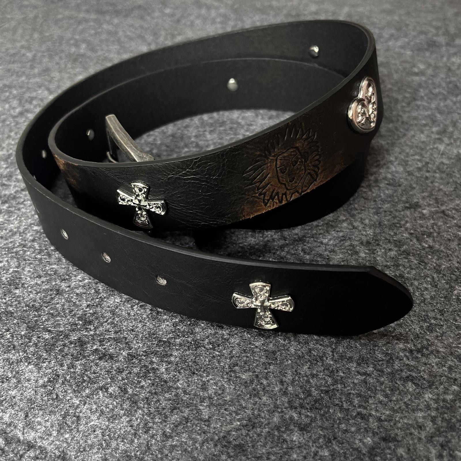 Other Retro Cross Belt – Cleanfit Punk Style, Black Unisex Size ONE SIZE - 6 Thumbnail