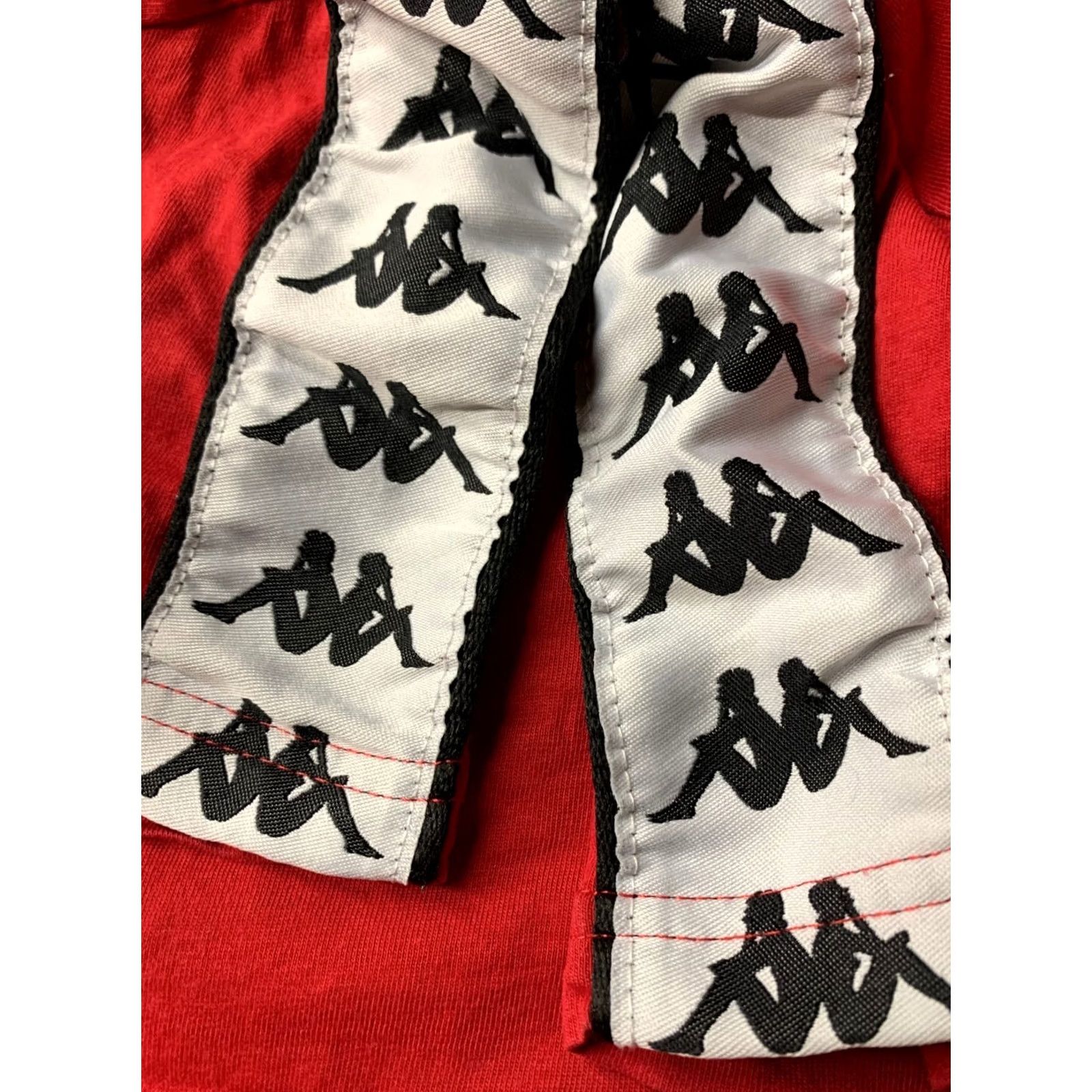 Kappa Kappa Shirt Women XS Casual Short Sleeve Jersey 100% Cotton Red White Black 2019 T-Shirt Size XS / US 0-2 / IT 36-38 - 4 Thumbnail