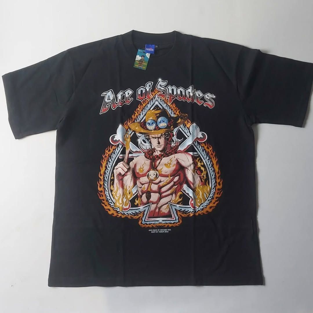 Anime × Japanese Brand × One Piece Modern Tee One Piece ACE : Ace Of Spades Size US XL / EU 56 / 4 - 2 Thumbnail