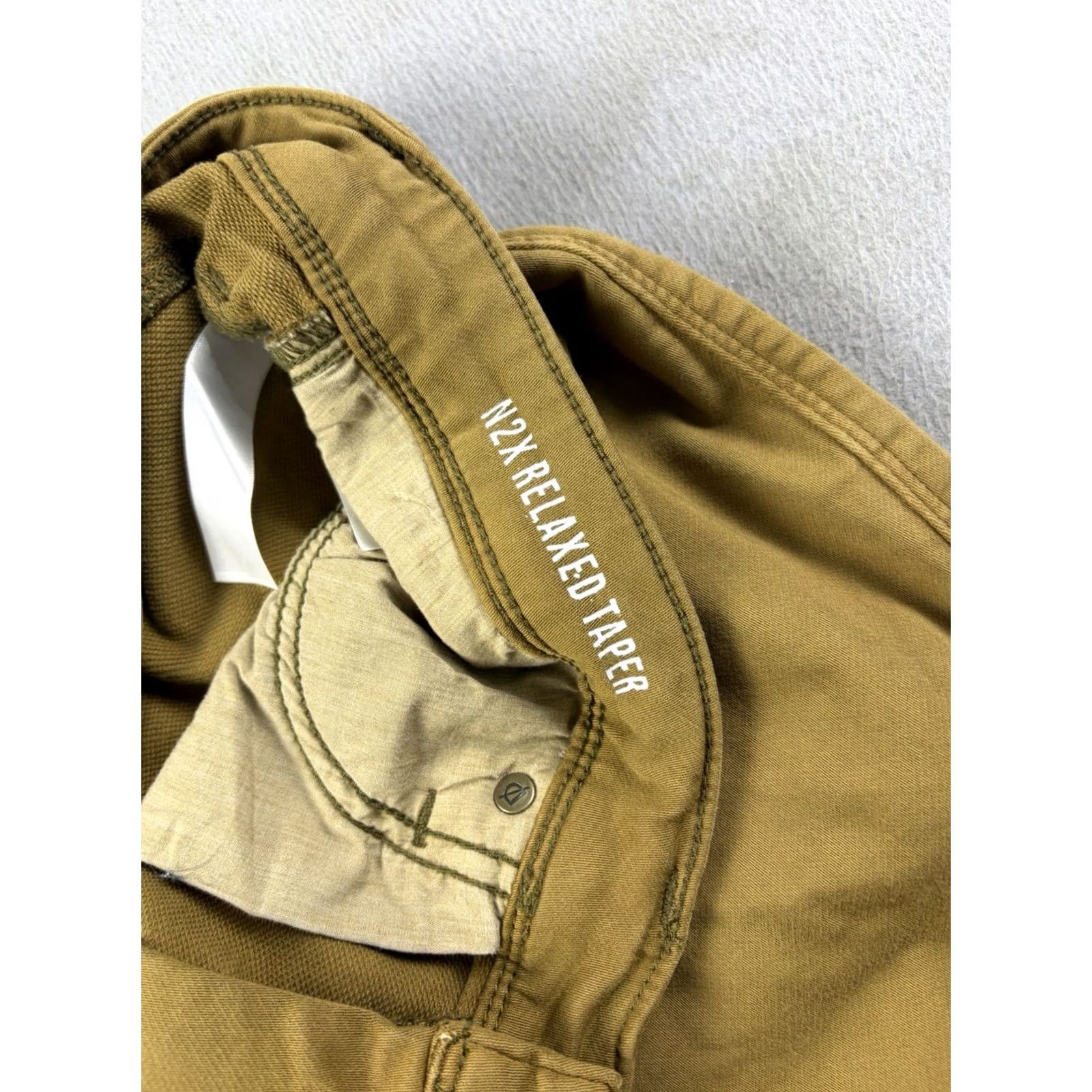 DUER Duer Pants Mens 36x28 Brown Relaxed Taper Anti-Bact Chino Lyocell Tapered Button Inseam 28in Size US 36 / EU 52 - 7 Thumbnail