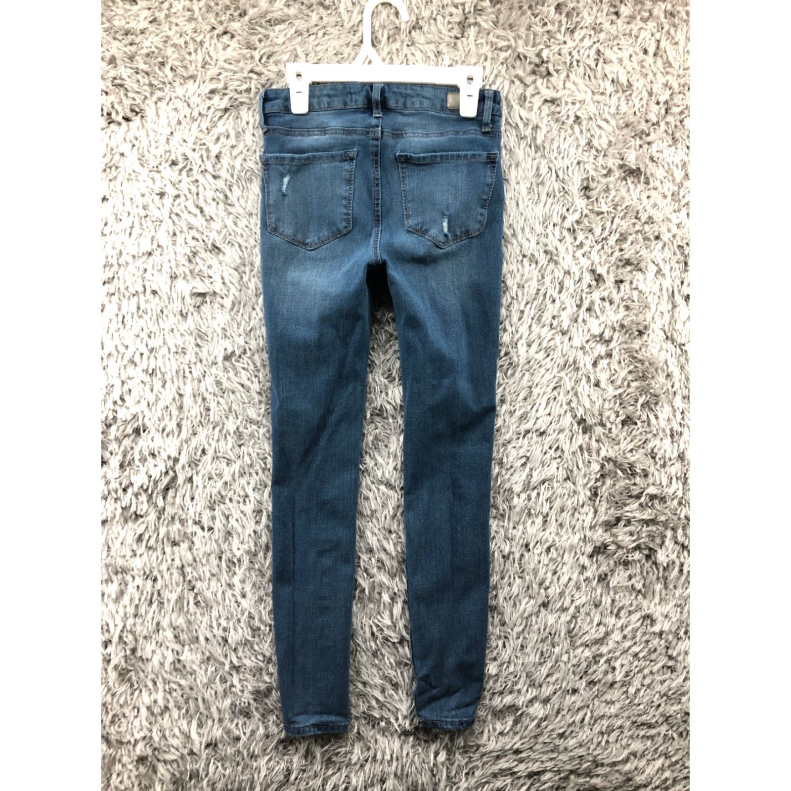 Rsq RSQ Skinny Jeans Size 00 Juniors Mid Rise Dark Wash Blue Denim Shirt? Size 24" / US 00 / IT 34 - 7 Thumbnail