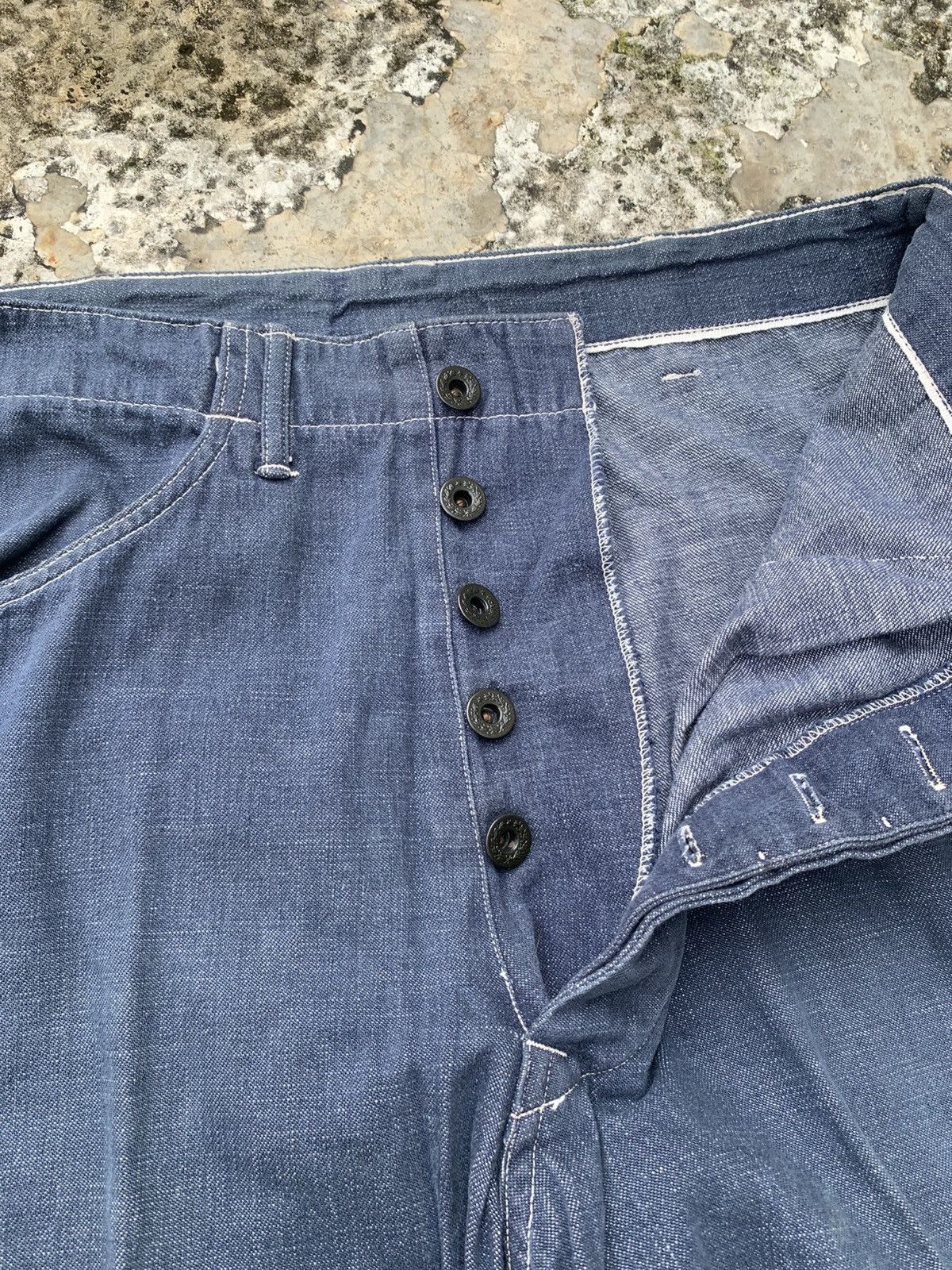 Vintage Vintage 60's Unknown Branded Blue Jeans Size US 31 - 3 Thumbnail