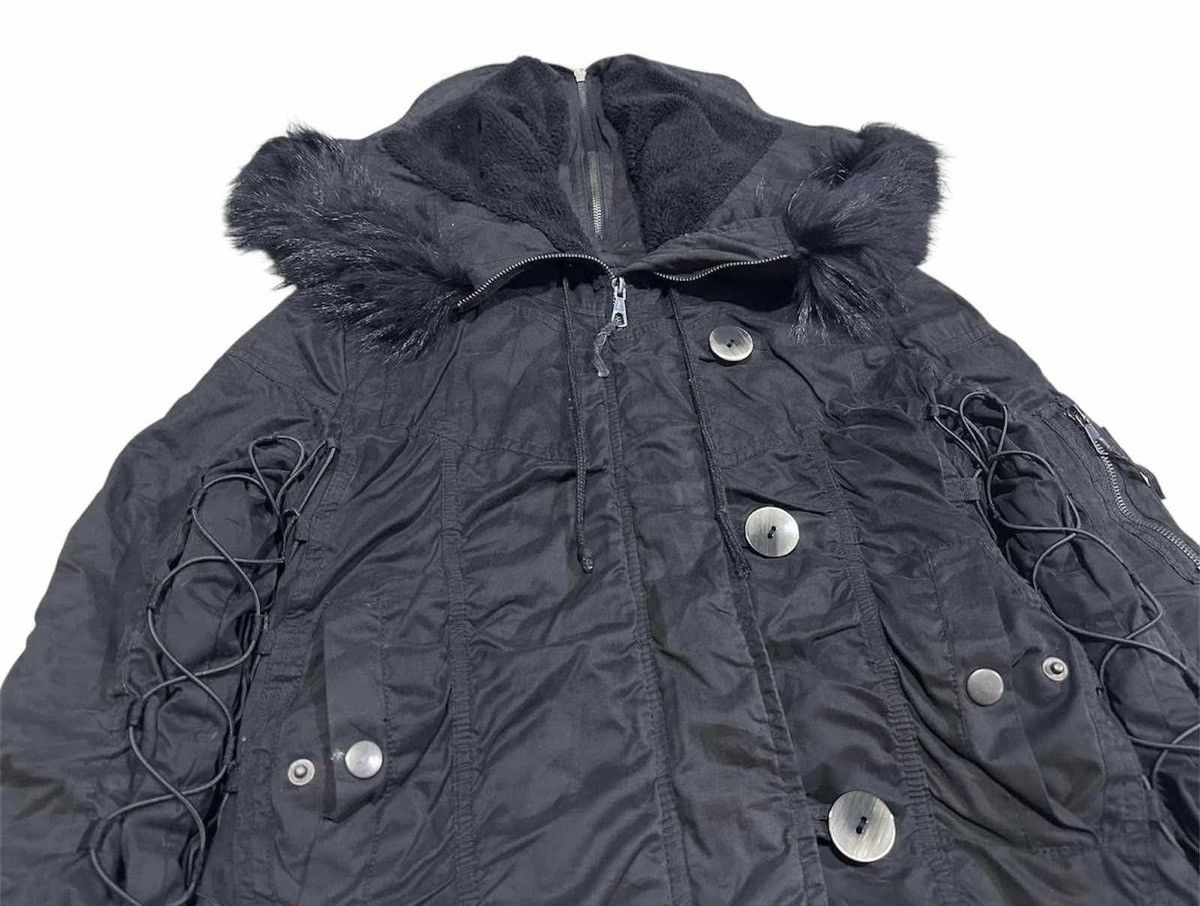 14th Addiction × Japanese Brand × Le Grande Bleu (L.G.B.) 🔥Sick Y2K Lip Service Parachute Fur Parka Jacket Drawstring Size US M / EU 48-50 / 2 - 3 Thumbnail