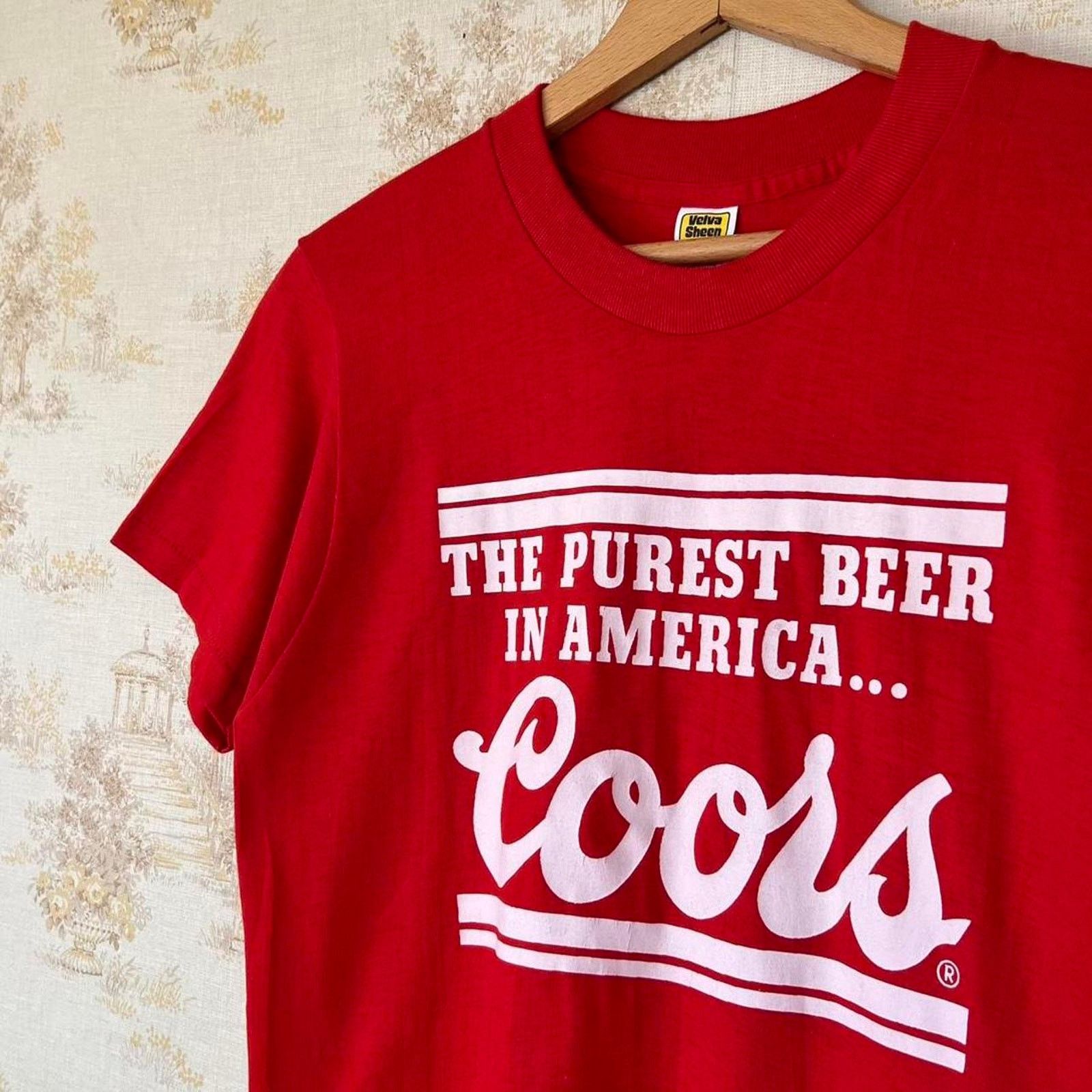 Velva Sheen 1980s Velva Sheen Coors Promo T-Shirt | Vintage Beer | M Size US M / EU 48-50 / 2 - 2 Thumbnail
