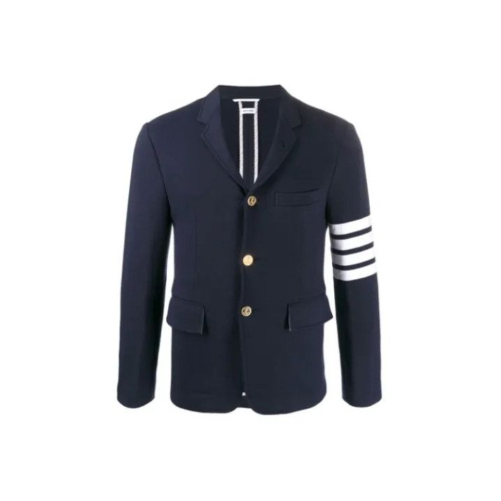 Thom Browne Thom Browne Navy Blue Single-Breasted Suit Jacket Size US M / EU 48-50 / 2 - 1 Thumbnail