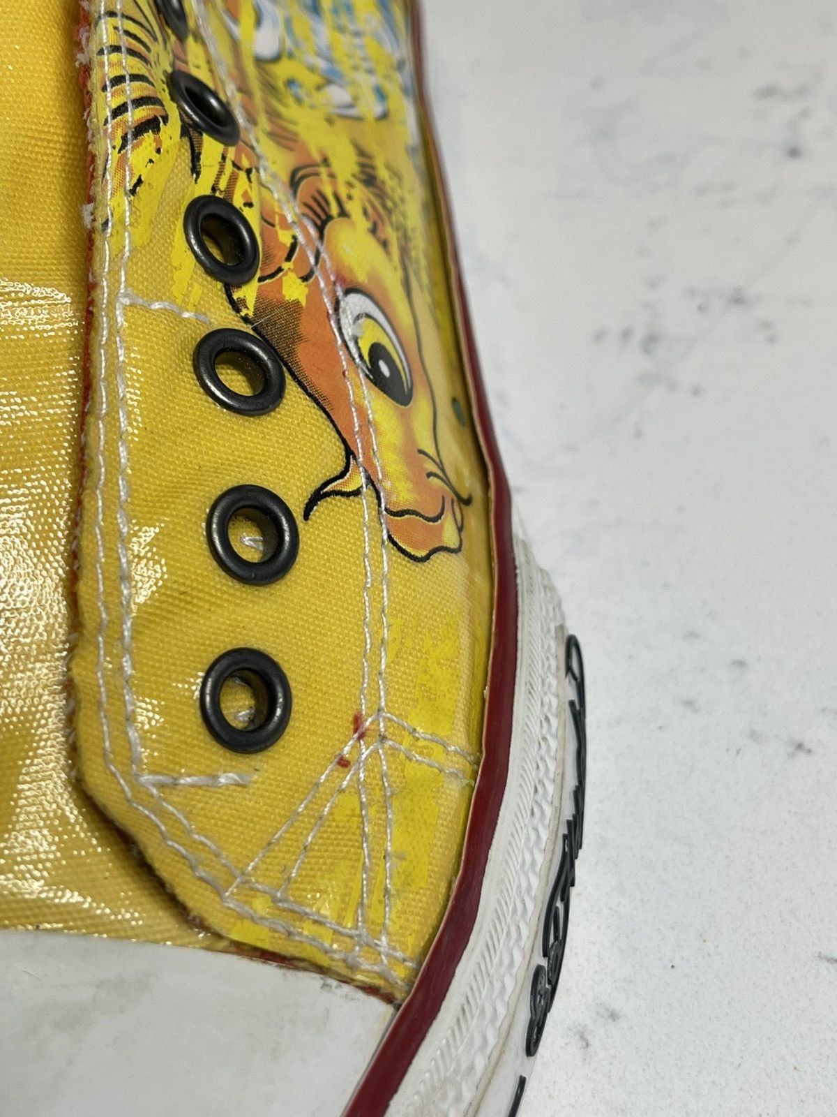 Ed Hardy Y2K Ed Hardy Low Top Sneakers Yellow w Fish Print Logo Sz 9 Size US 9 / IT 39 - 11 Thumbnail