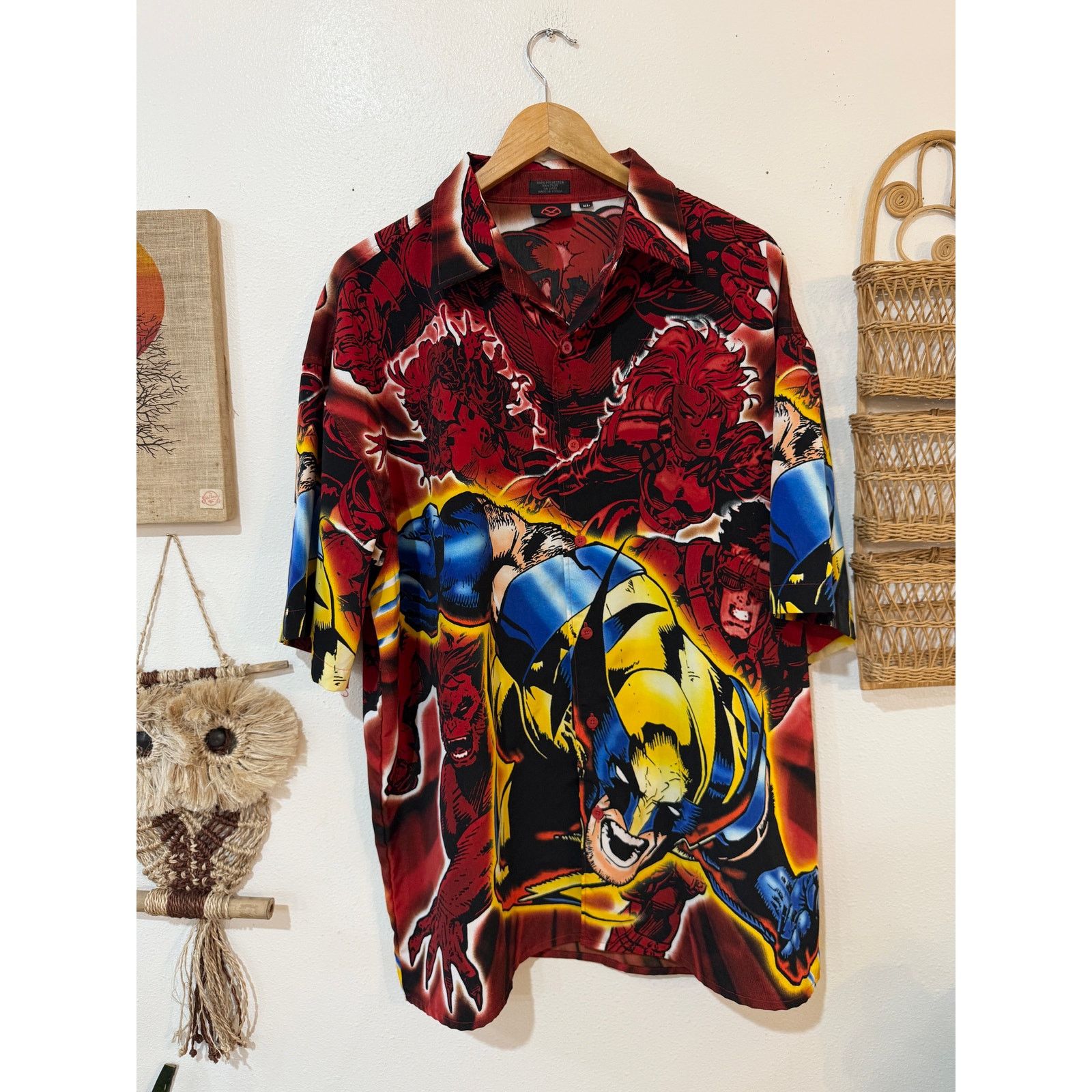 Marvel Comics Y2K Marvel X-Men Wolverine All Over Print Button Up size XL Size US XL / EU 56 / 4 - 2 Thumbnail