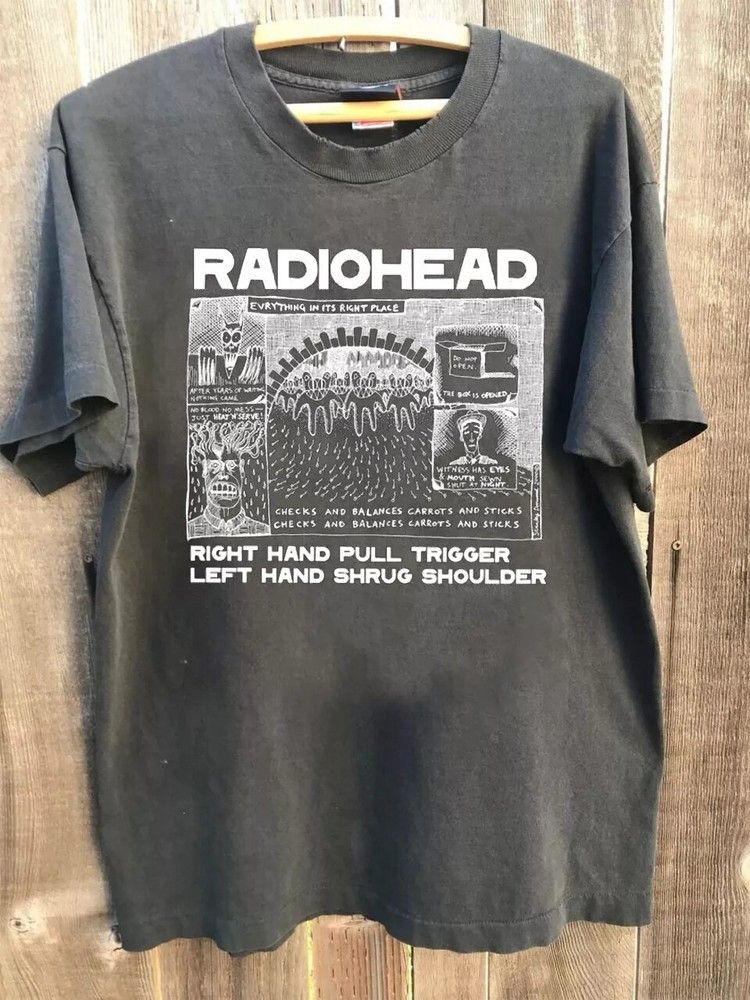 Other Radiohead Band 90s Graphic Charcoal Unisex T shirt Size US L / EU 52-54 / 3 - 1 Preview