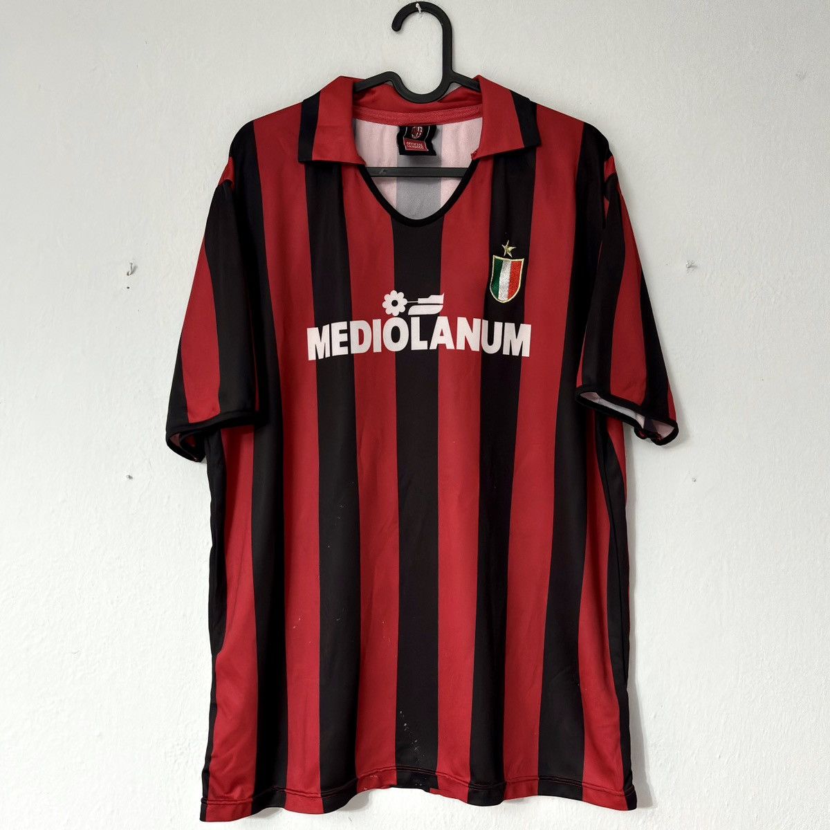 Vintage 1988 1990 Milan Retro Official Home Kit Soccer Jersey Shirt Size US L / EU 52-54 / 3 - 2 Thumbnail