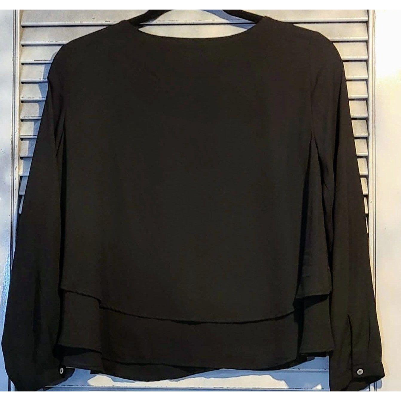 Zara Zara Basic Small Black Layered Blouse Size S / US 4 / IT 40 - 7 Thumbnail